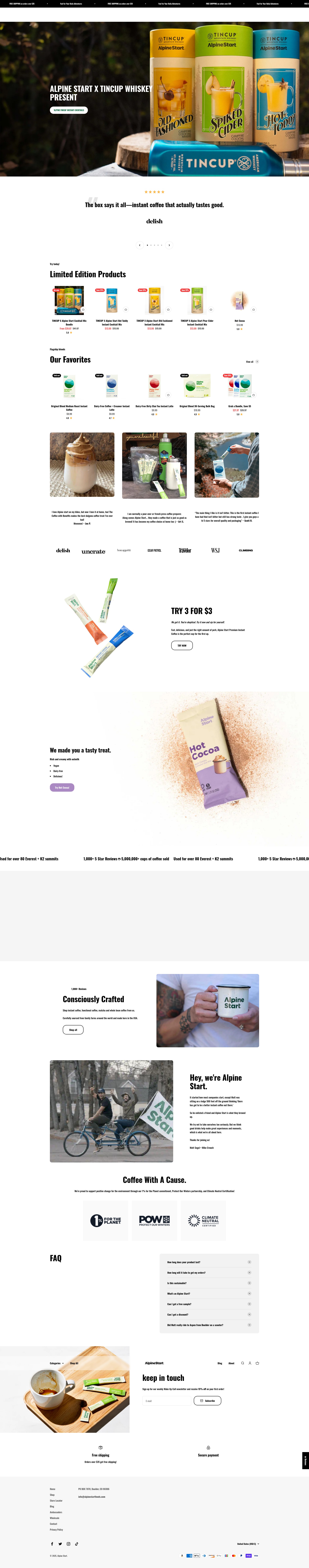Screenshot of alpinestartfood.myshopify.com