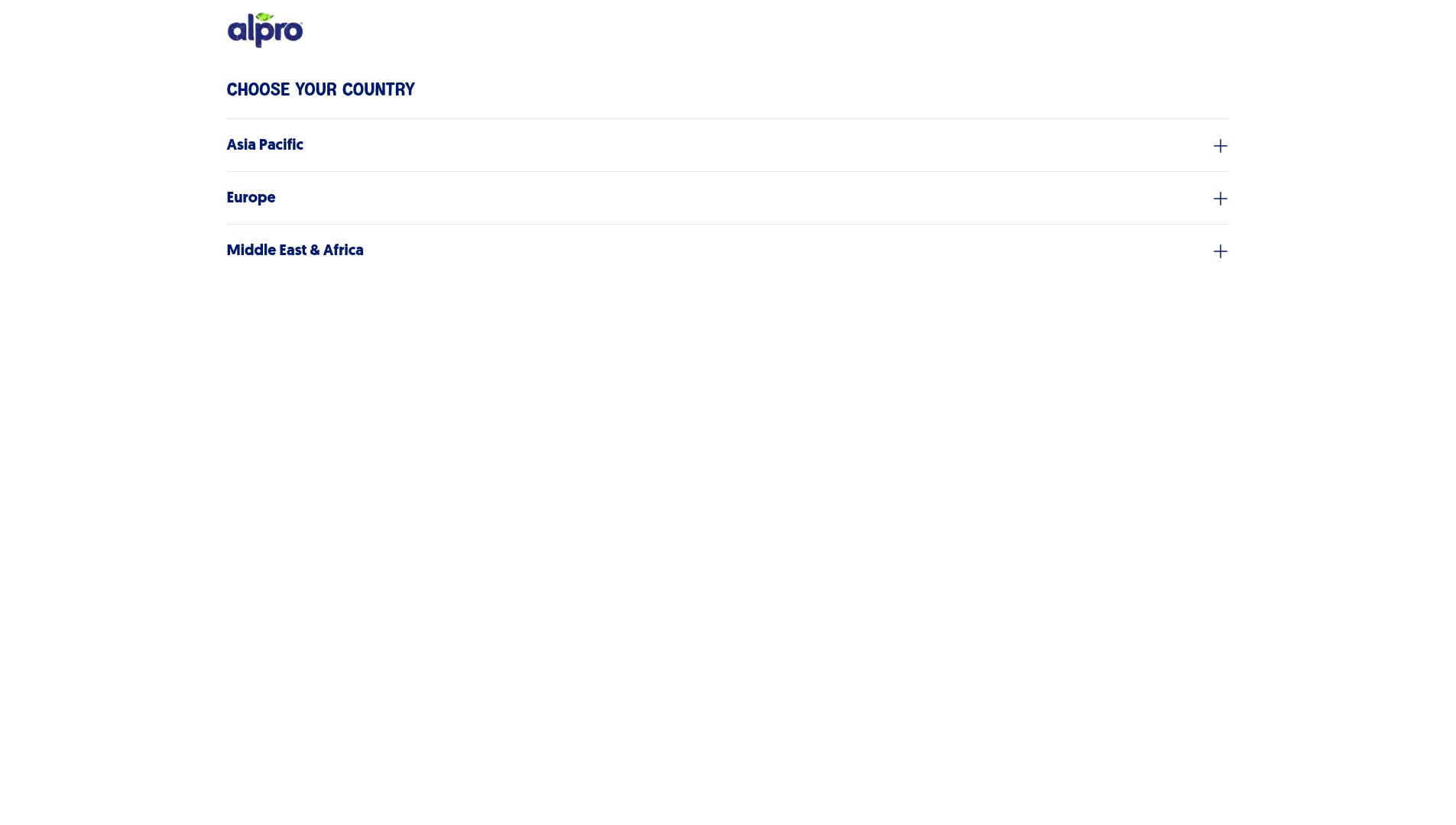 Screenshot of alpro.com