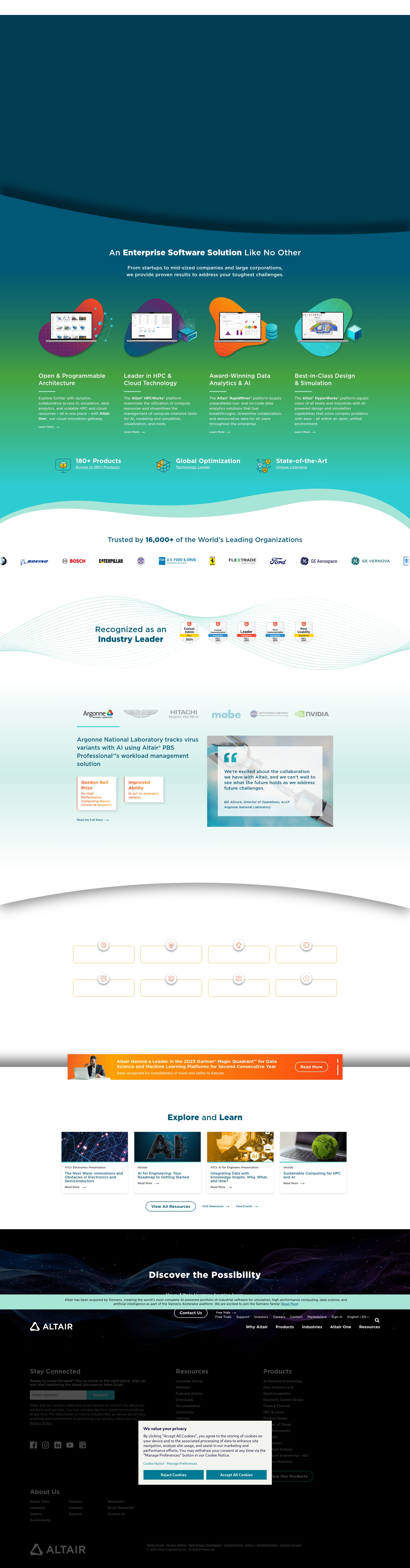 Screenshot of altair.com