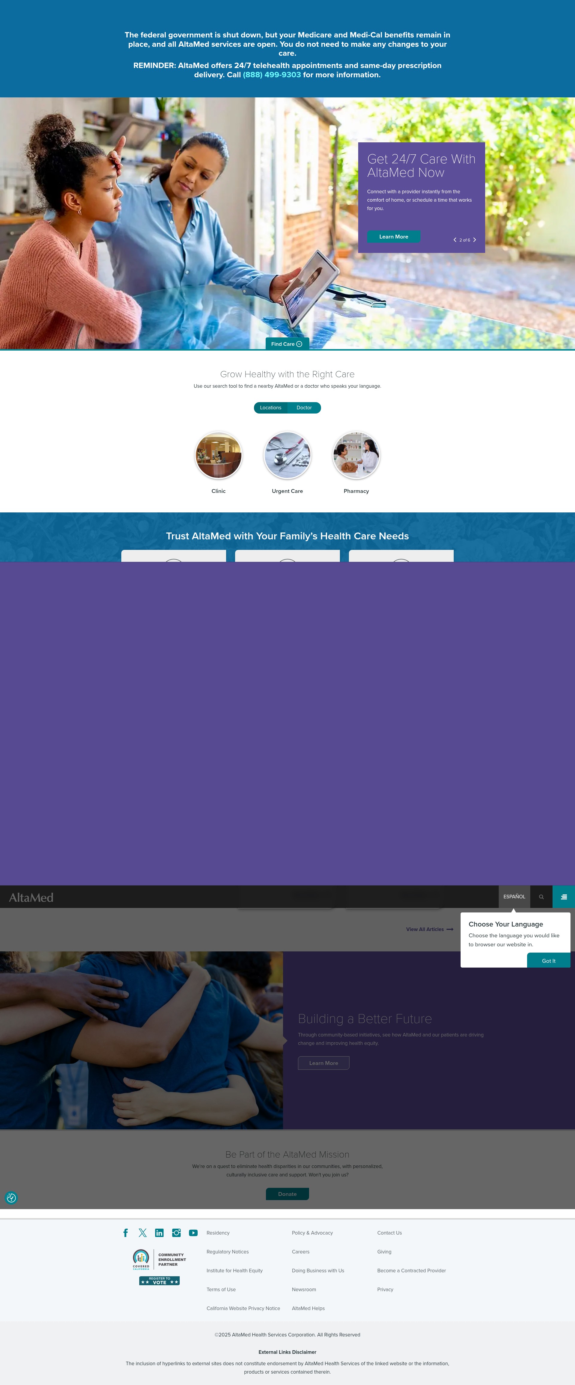 Screenshot of altamed.org