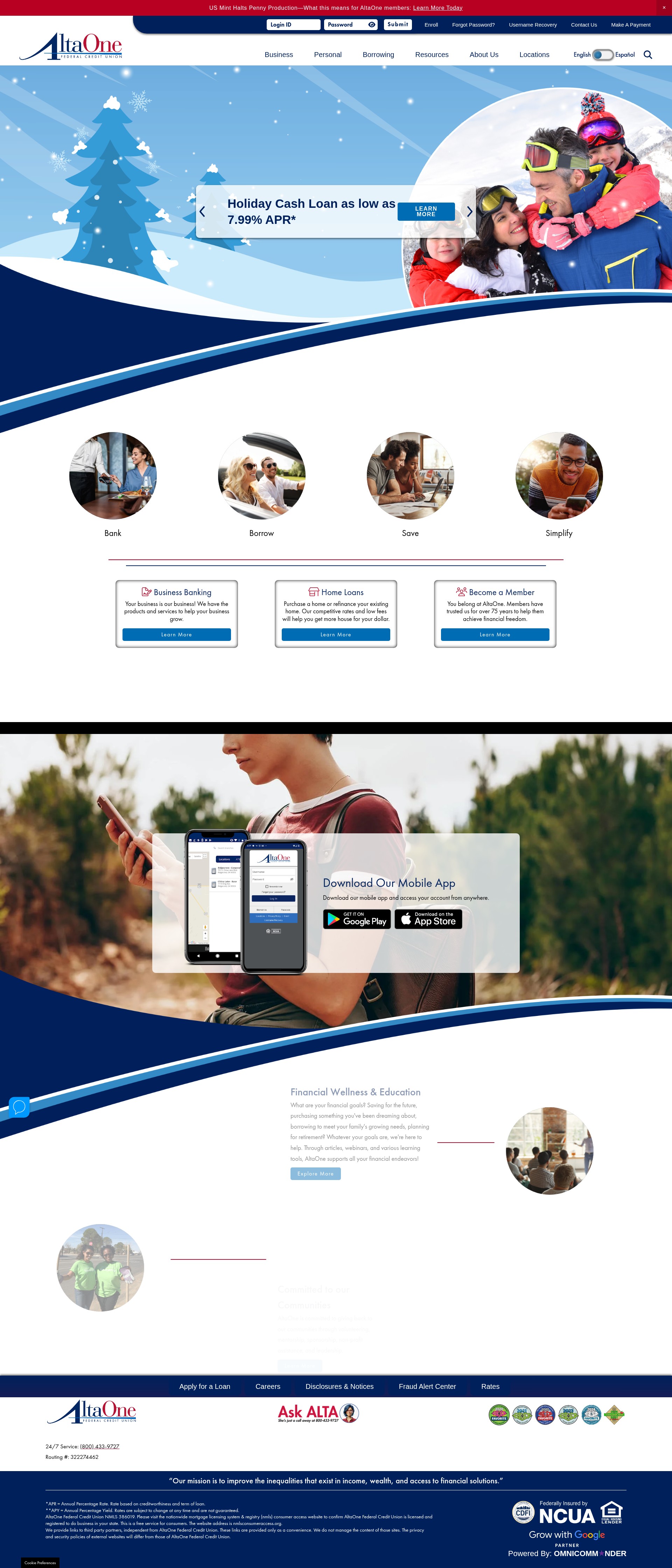 Screenshot of altaone.org