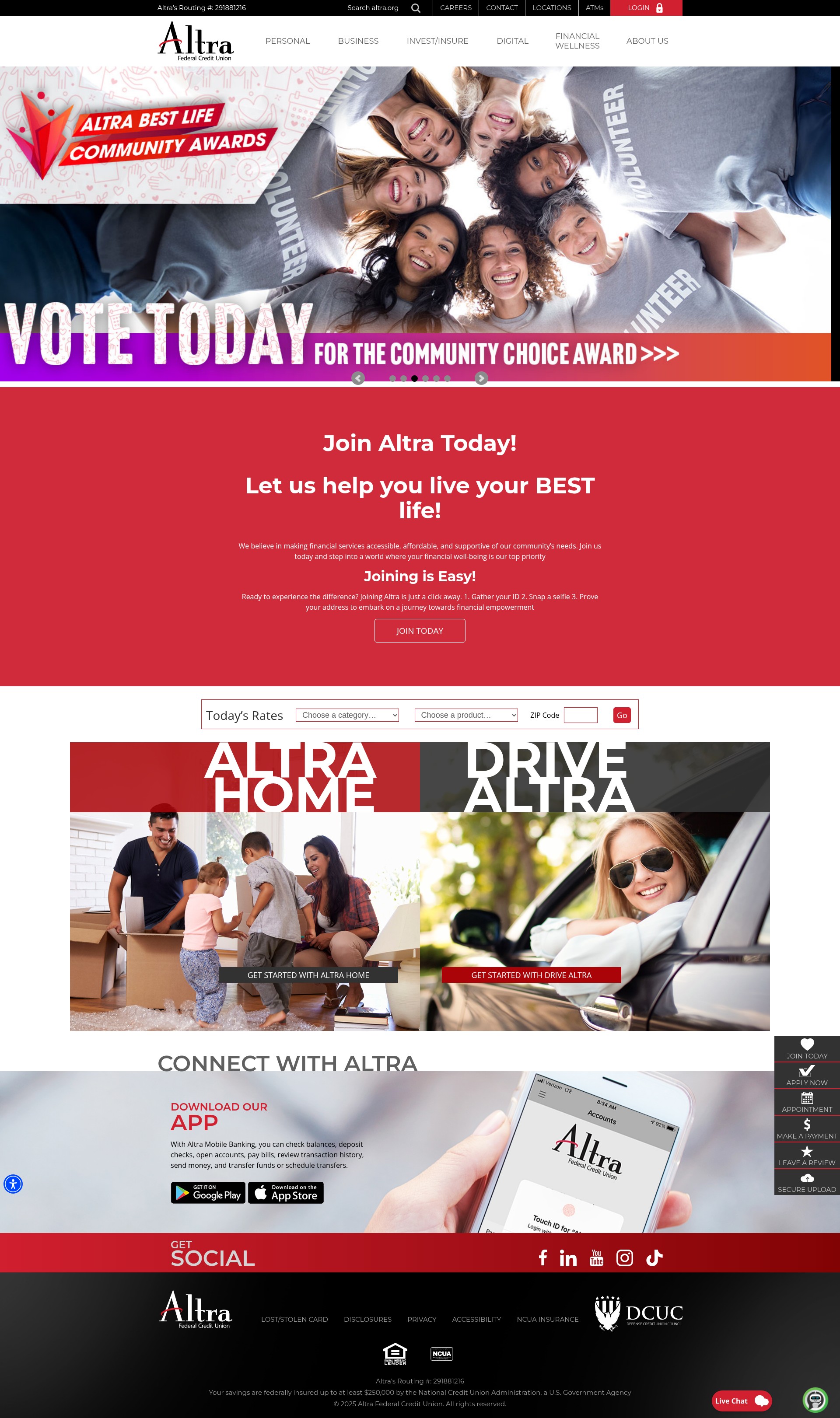 Screenshot of altra.org