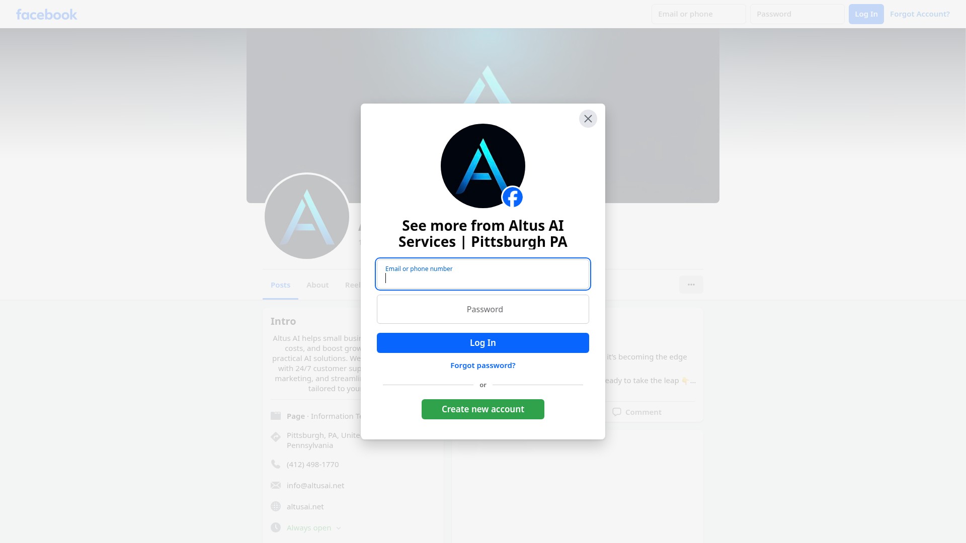 Screenshot of altusai.net