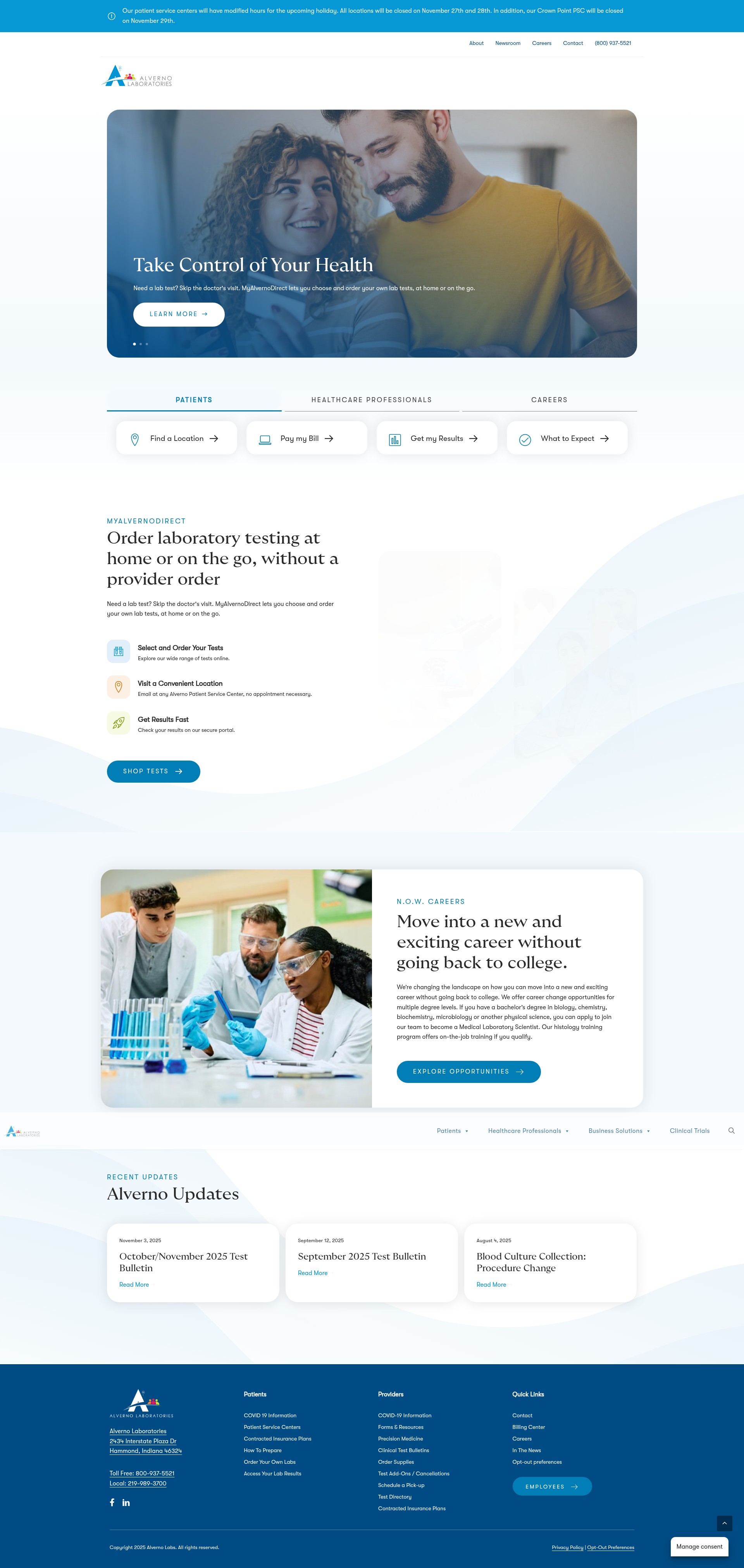 Screenshot of alvernolabs.com