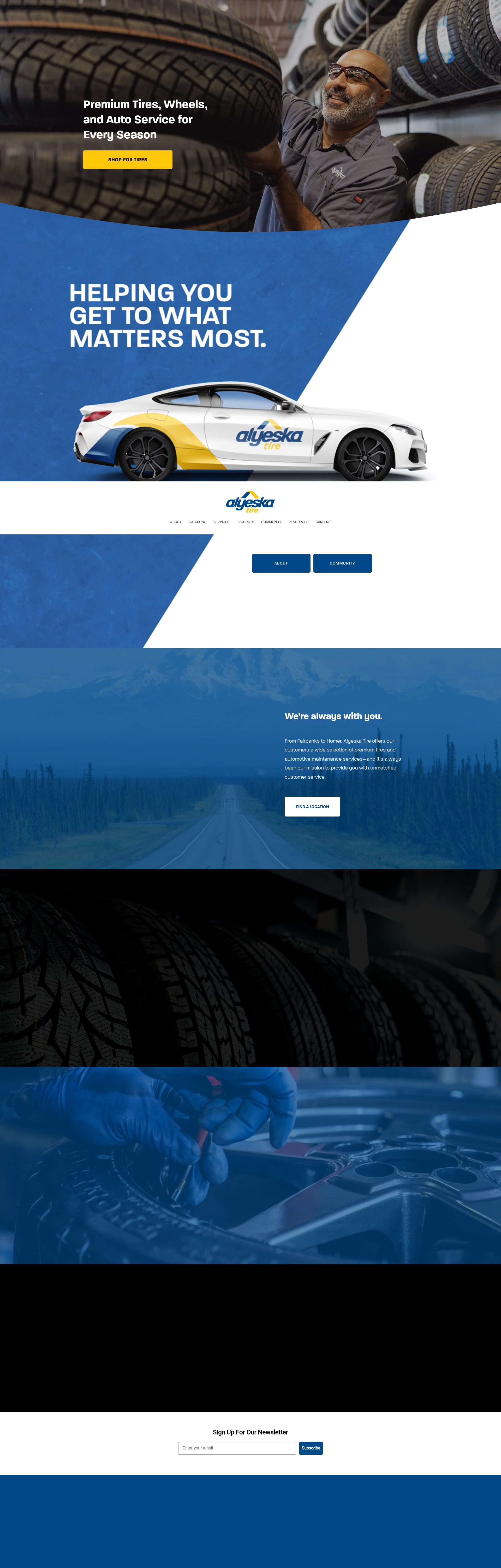 Screenshot of alyeskatire.com