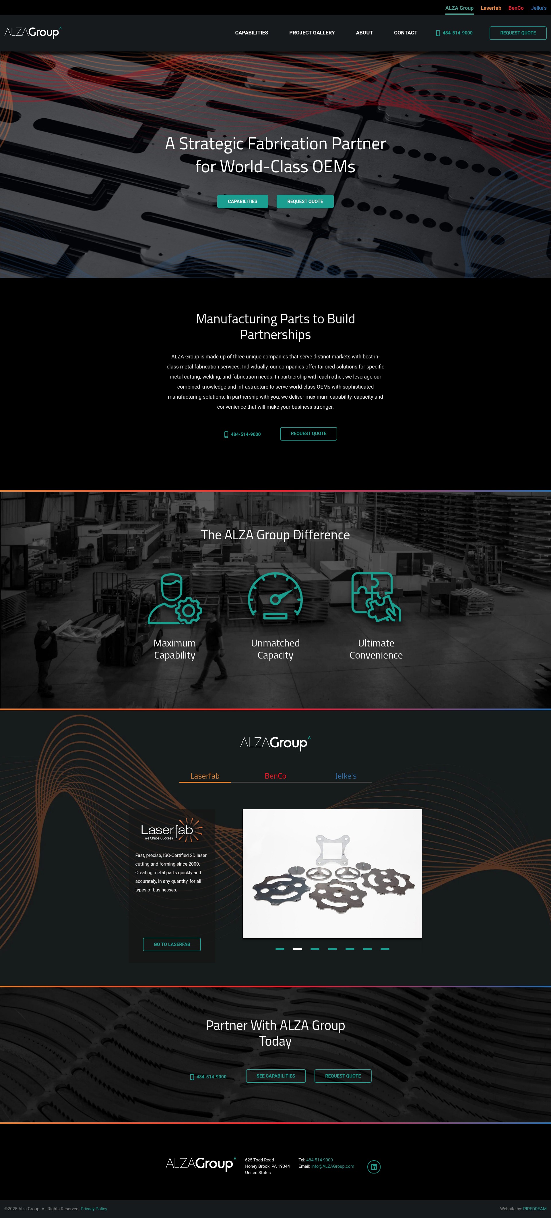 Screenshot of alzagroup.com