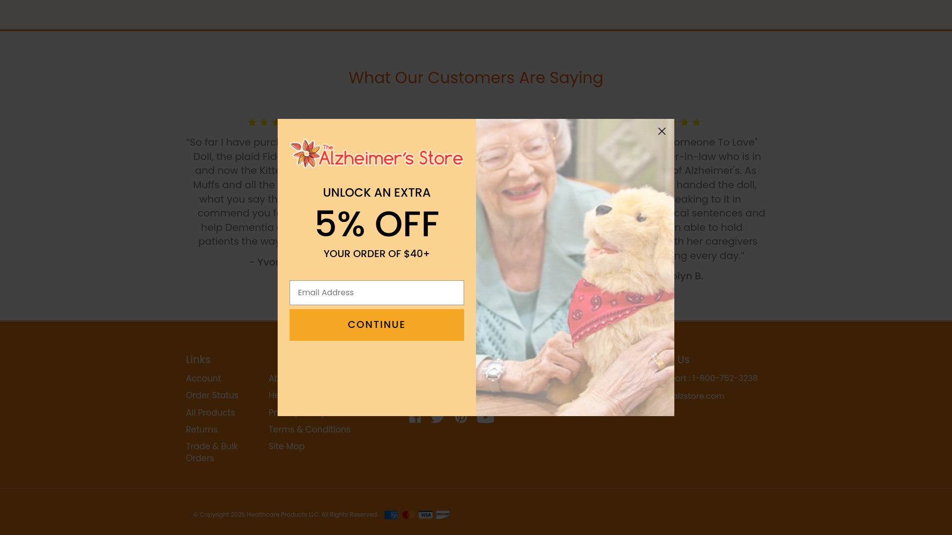 Screenshot of alzstore.com