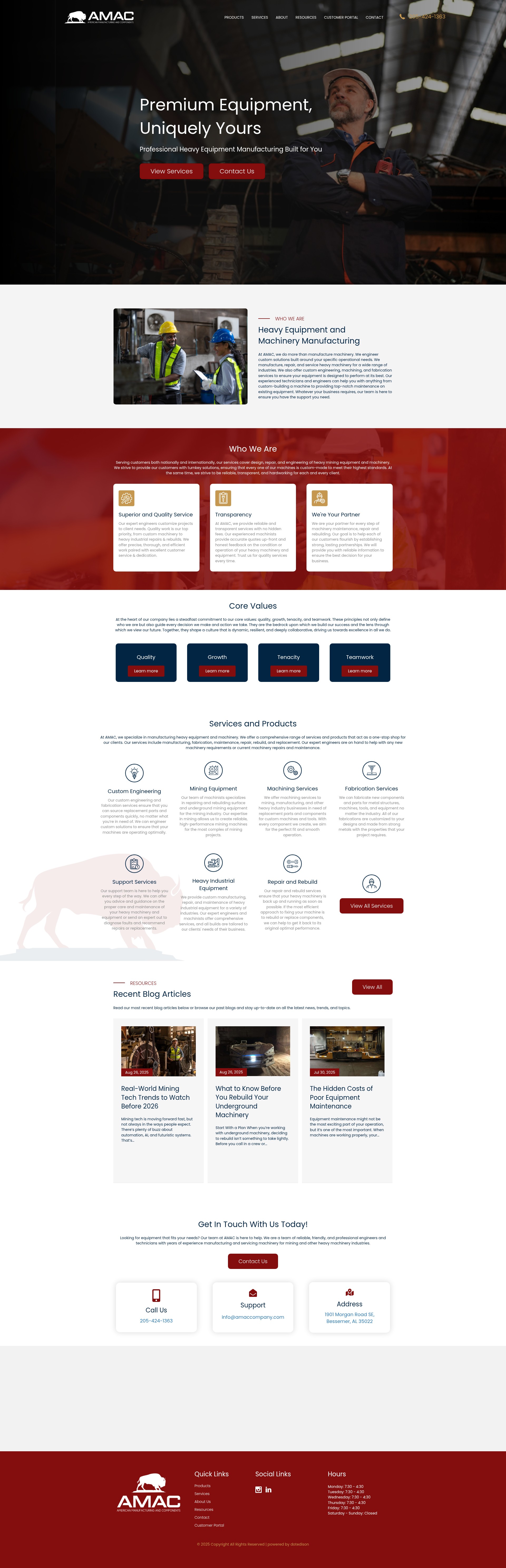 Screenshot of amaccompany.com