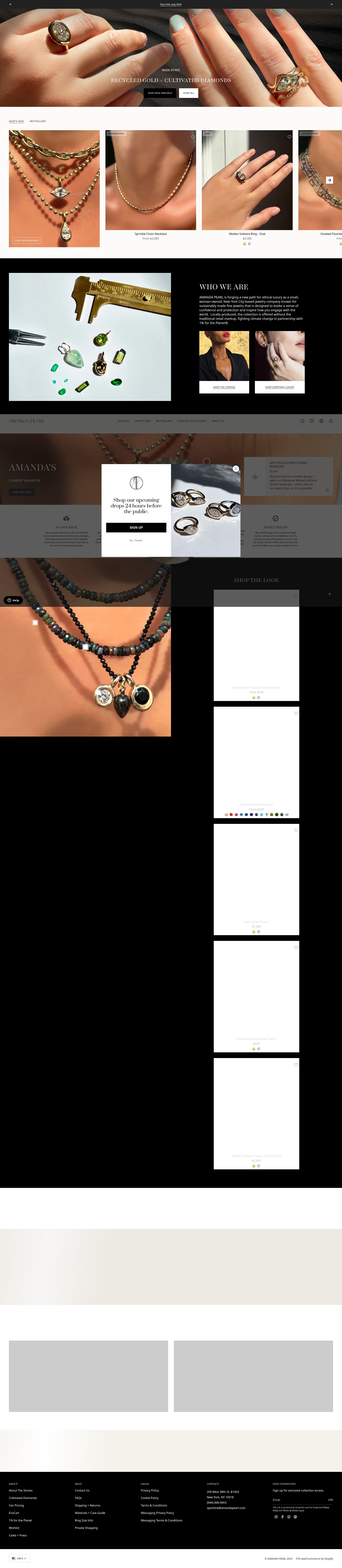 Screenshot of amandapearl.com