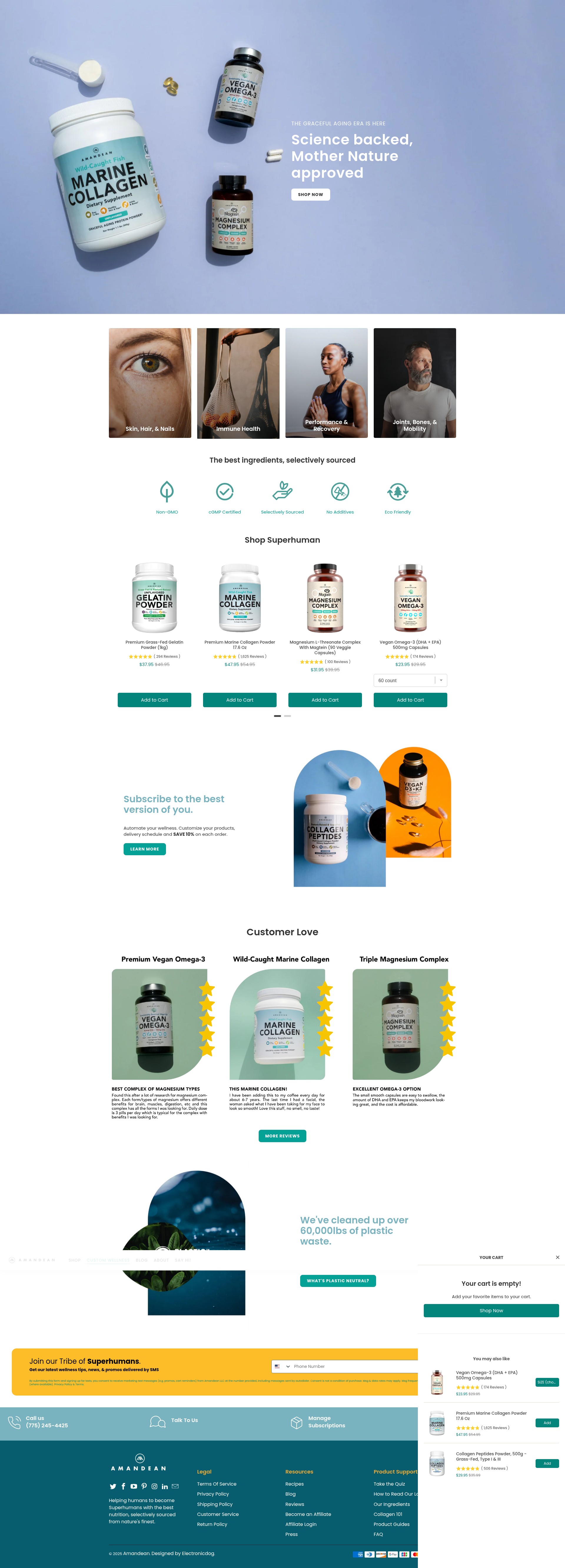 Screenshot of amandean.com