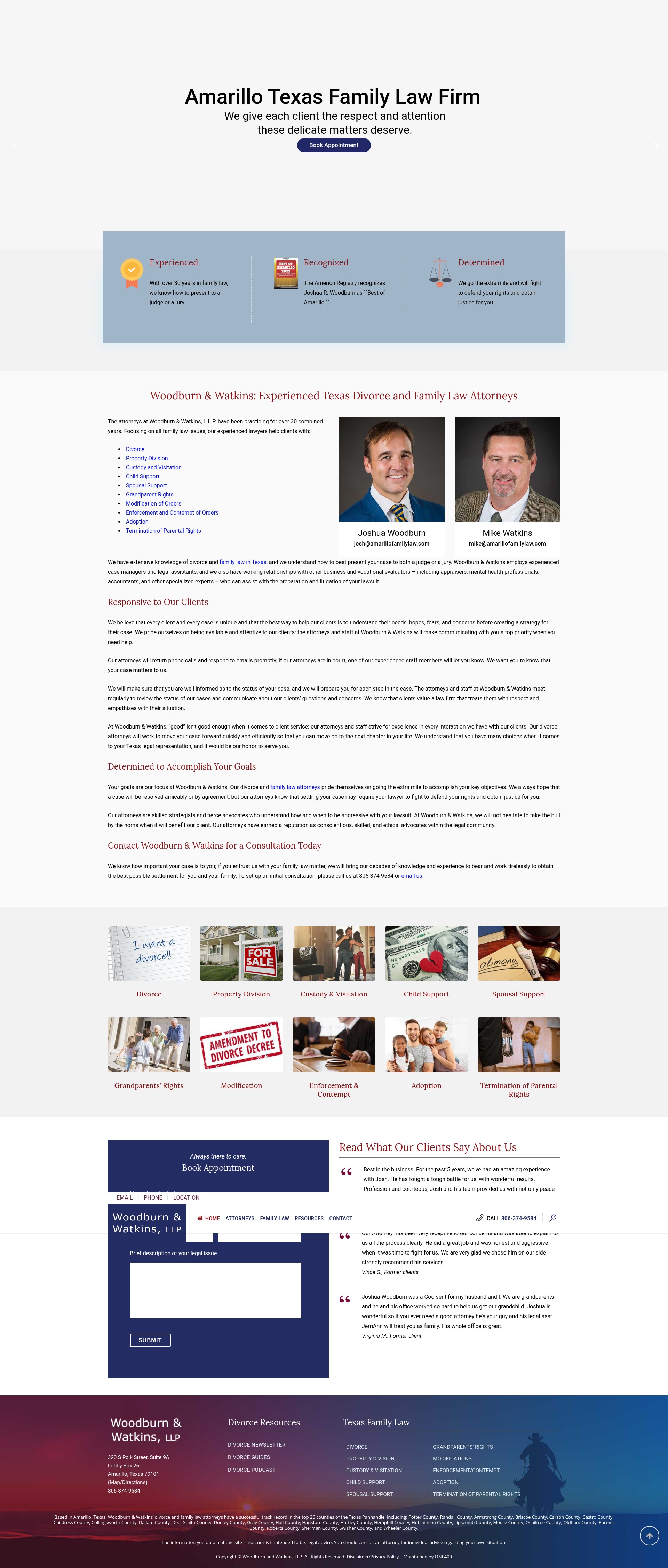 Screenshot of amarillofamilylaw.com