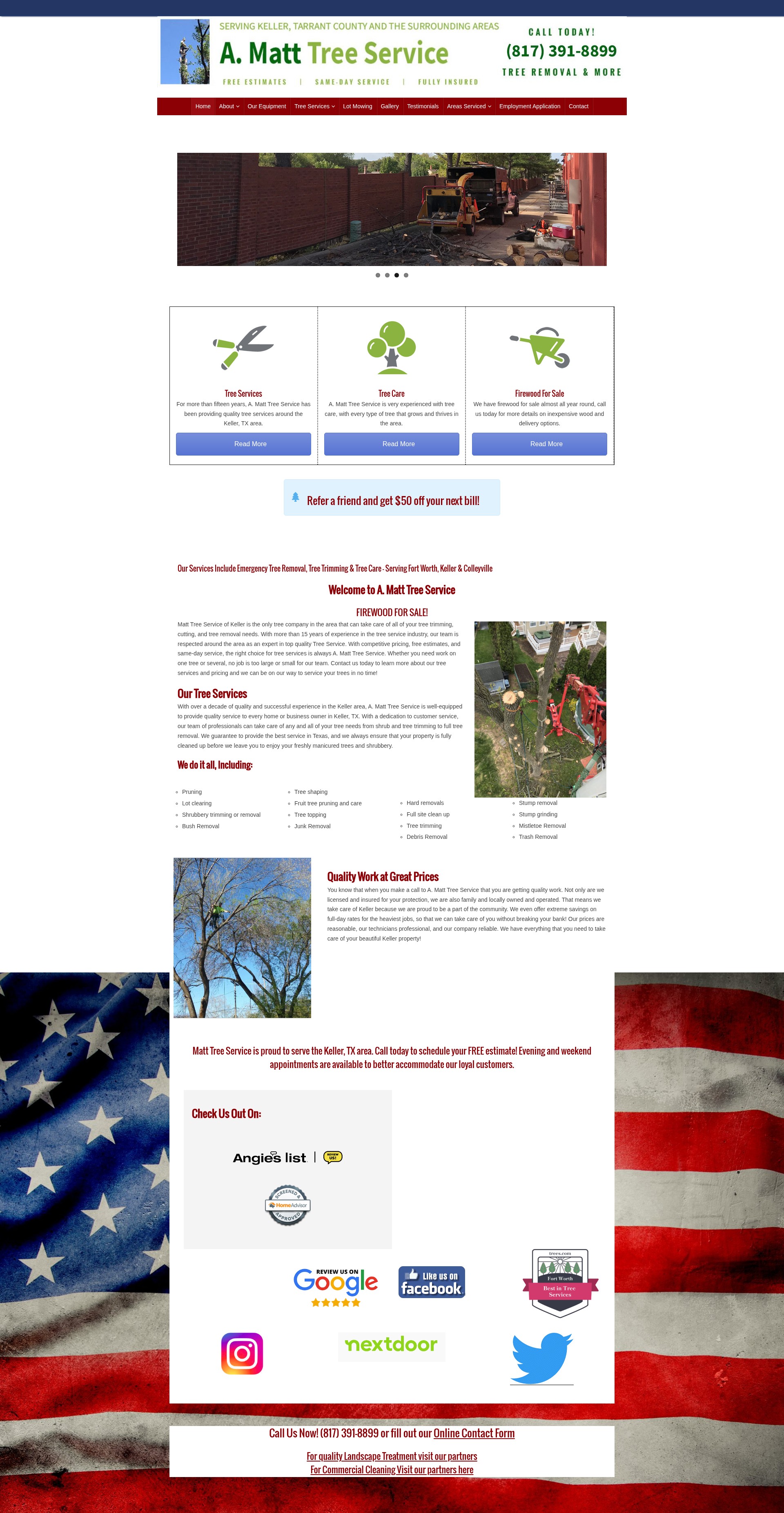 Screenshot of amatt-treeservice.com
