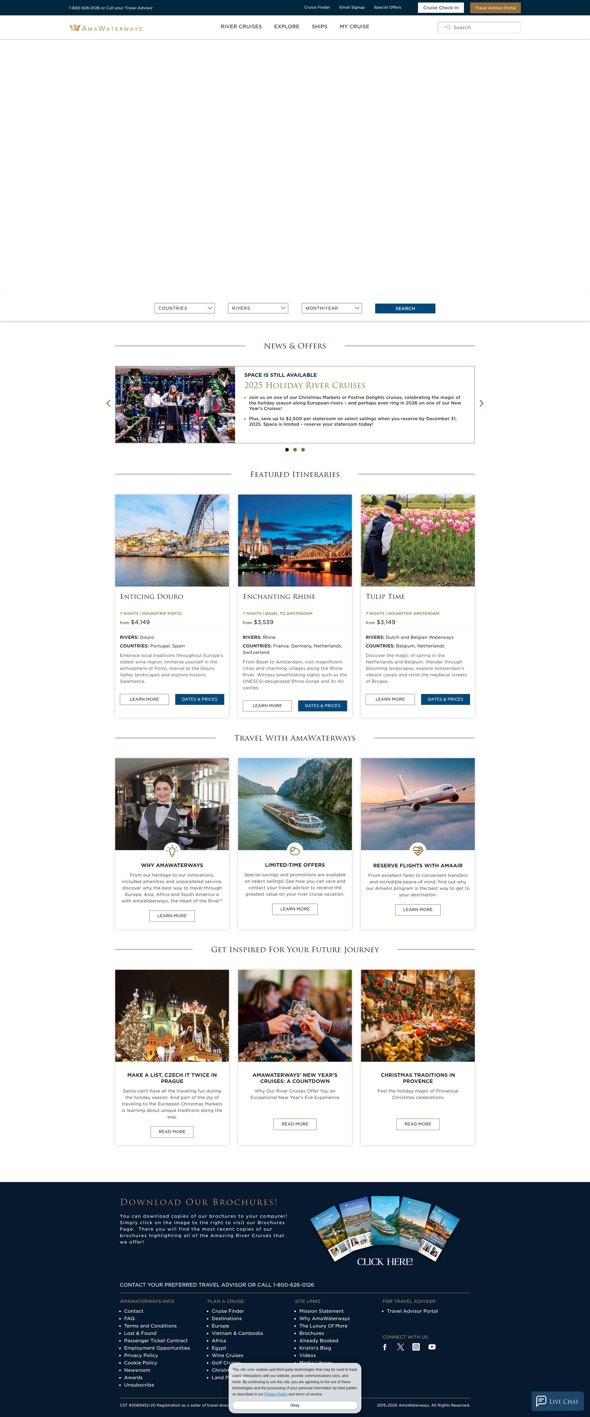 Screenshot of amawaterways.com