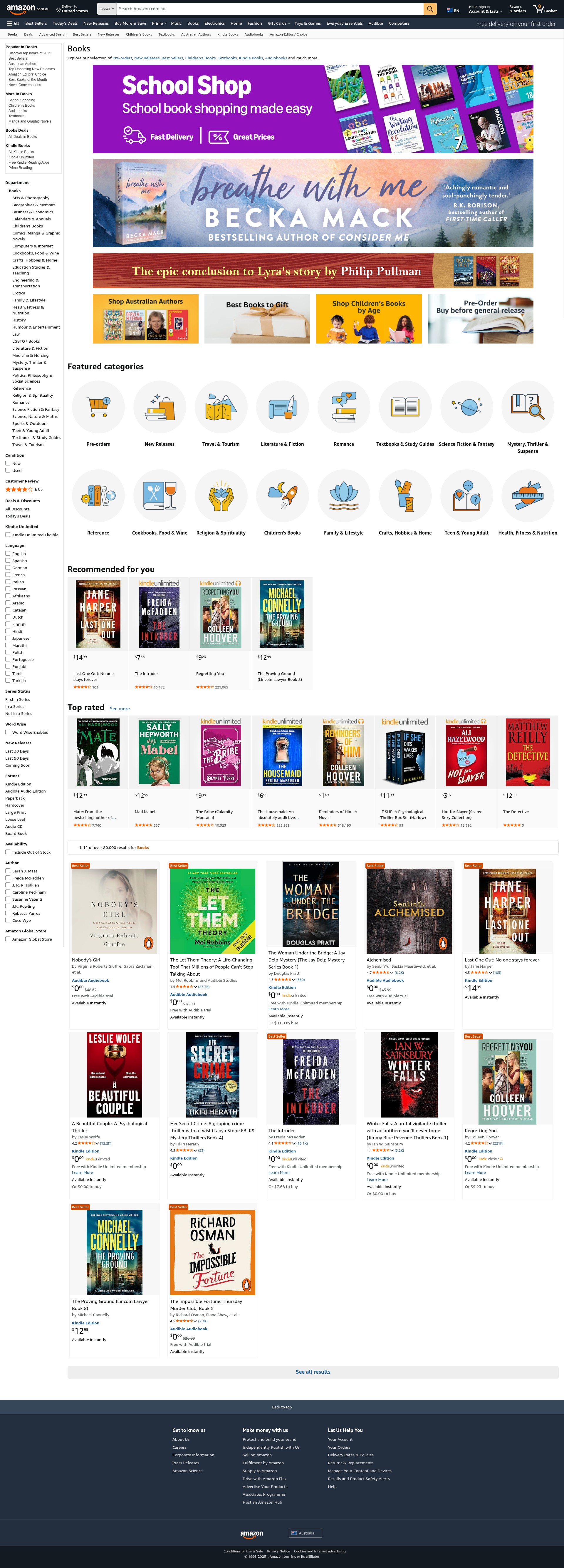 Screenshot of amazon.com.au
