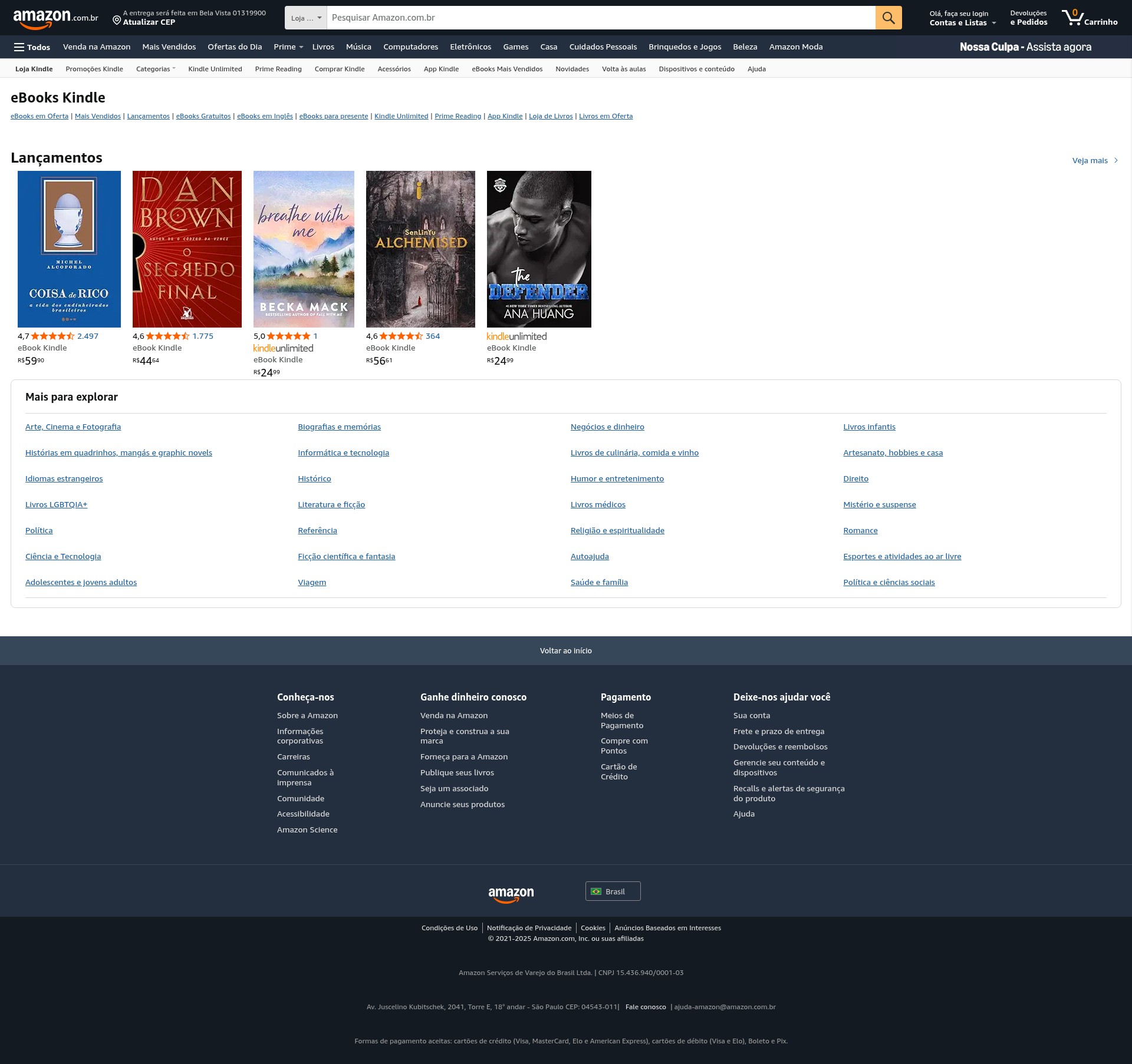 Screenshot of amazon.com.br