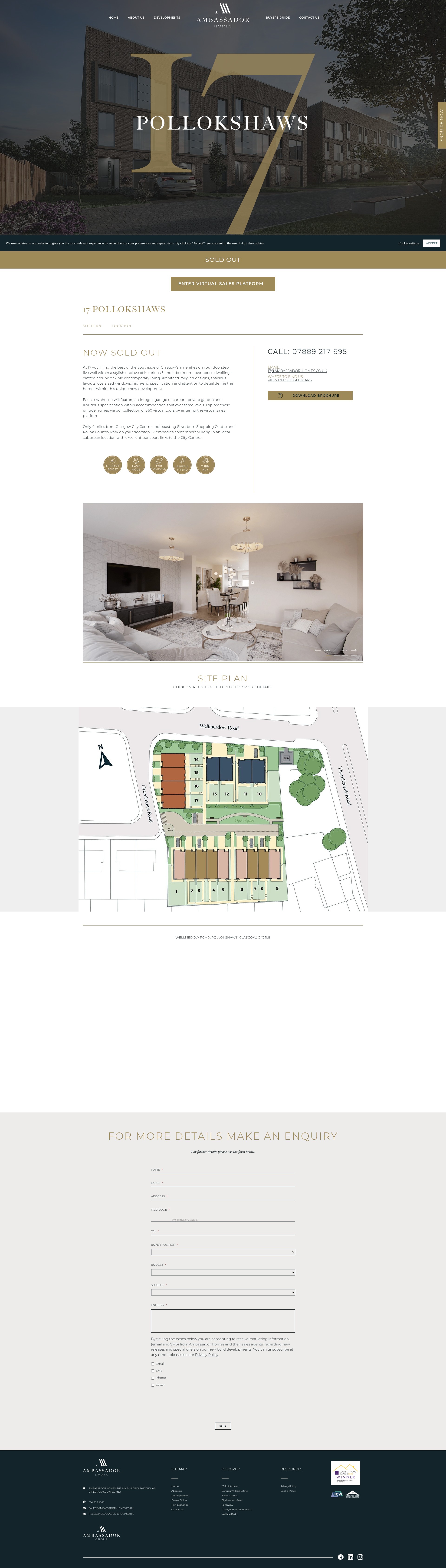 Screenshot of ambassador-homes.co.uk