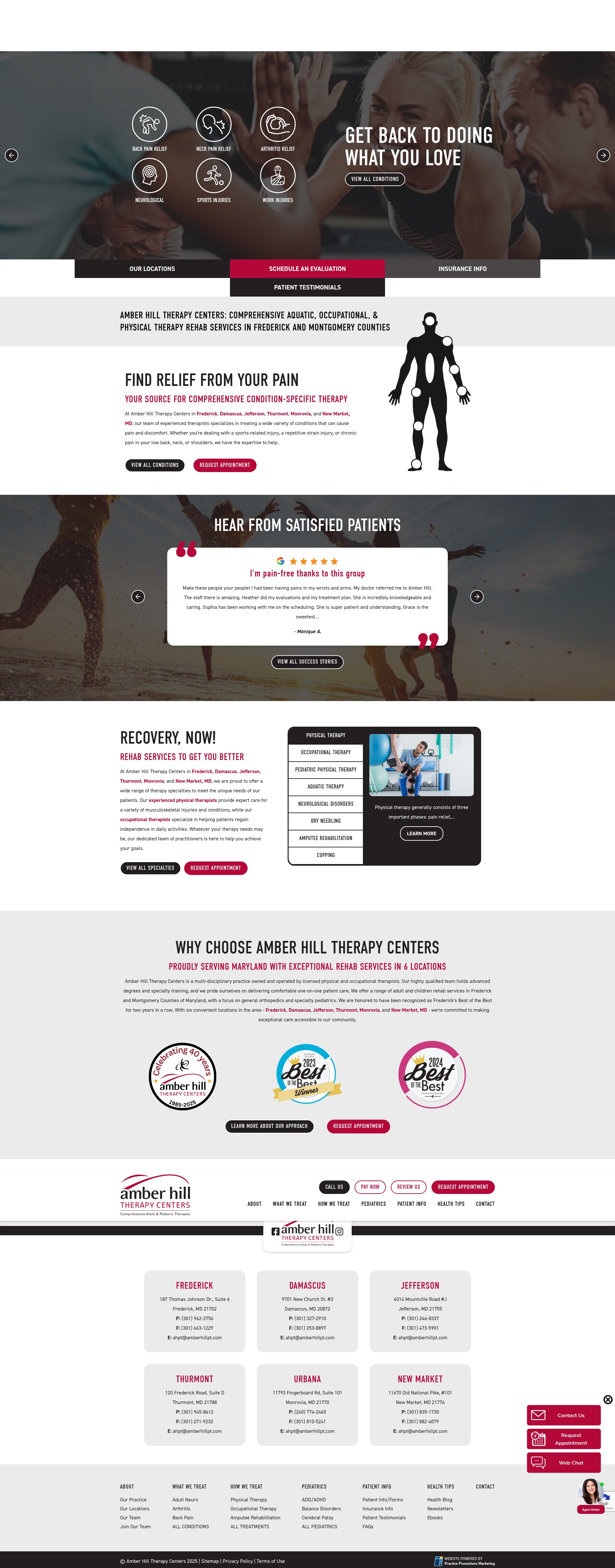 Screenshot of amberhillpt.com
