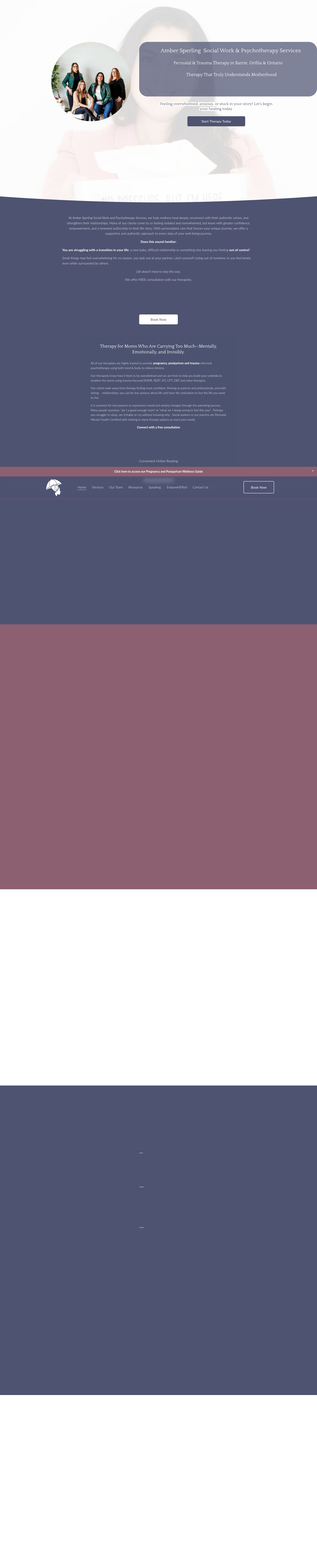 Screenshot of ambersperling.ca