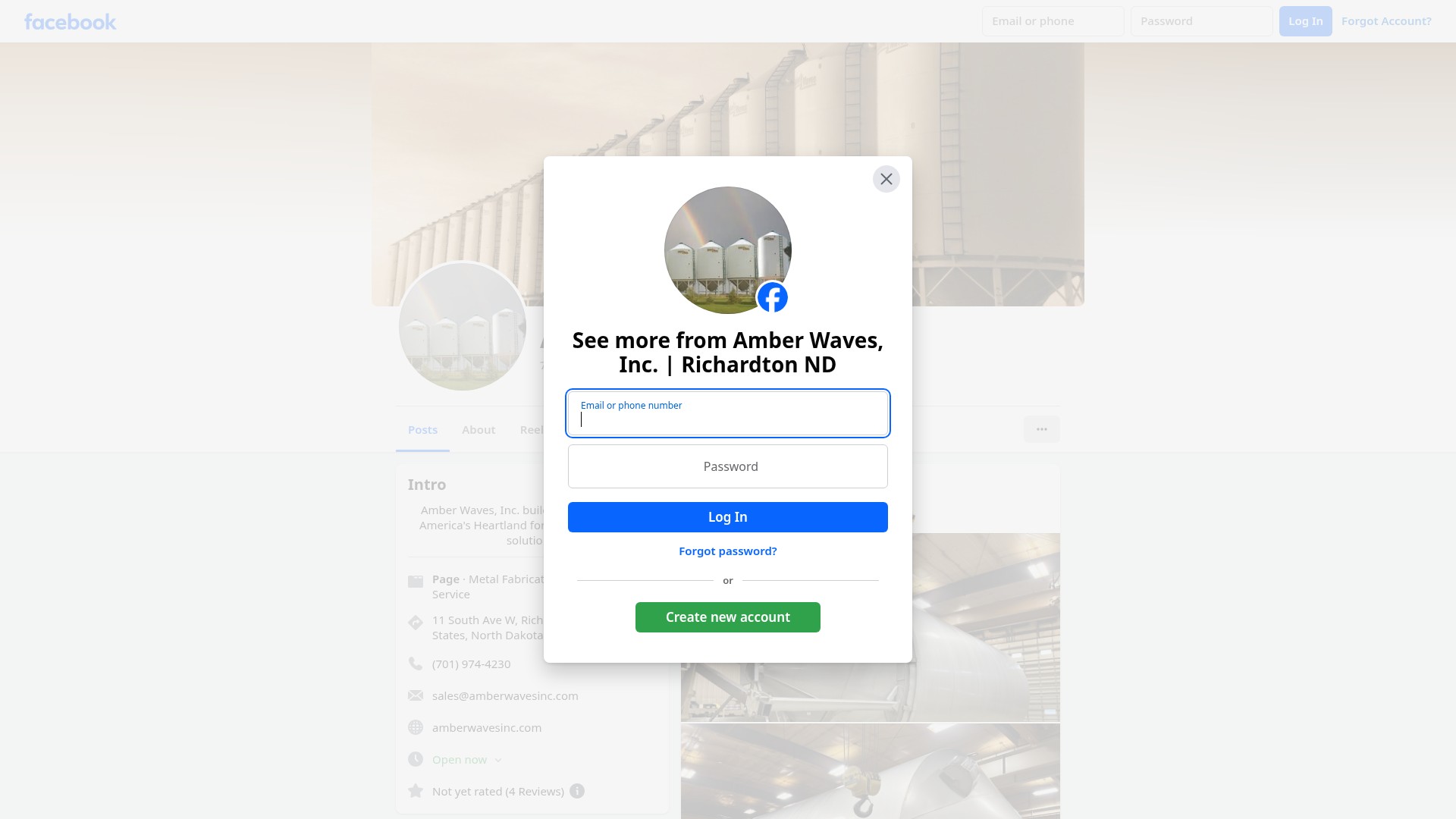 Screenshot of amberwavesinc.com