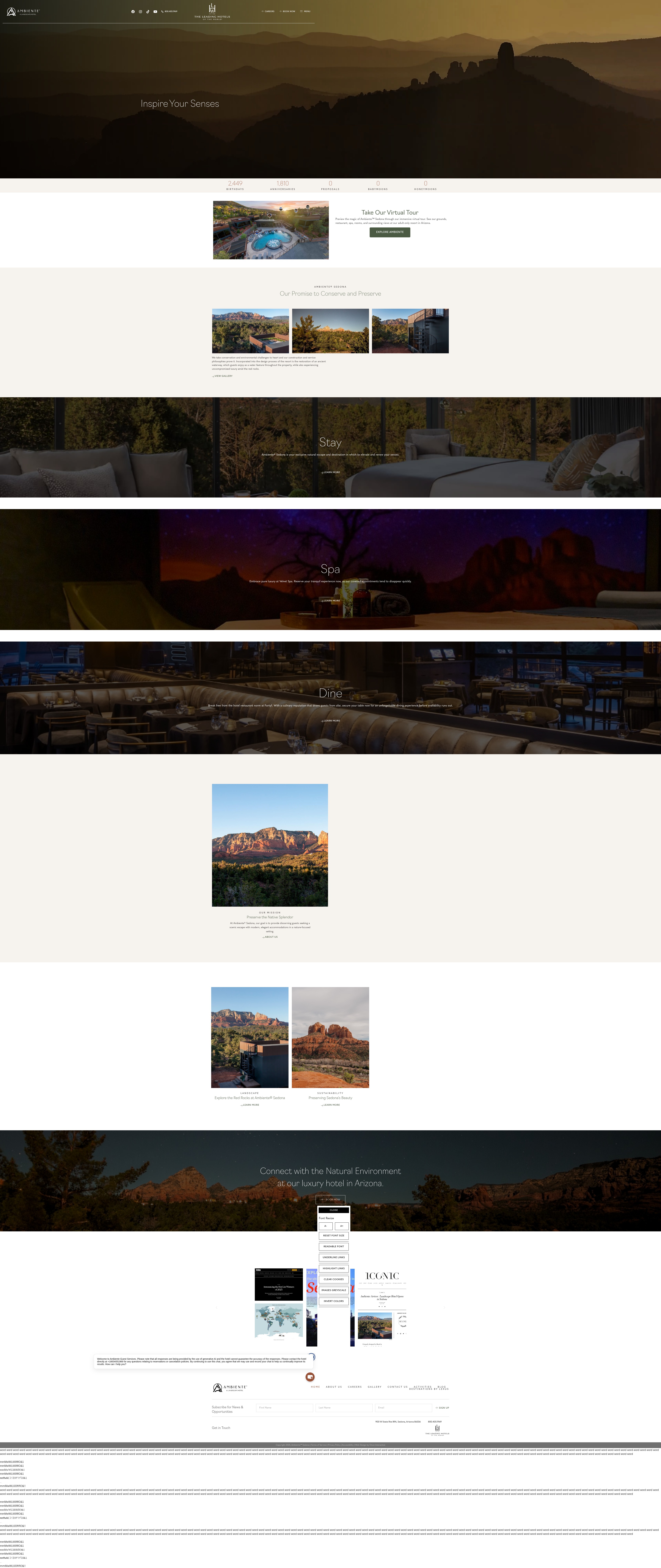 Screenshot of ambientesedona.com