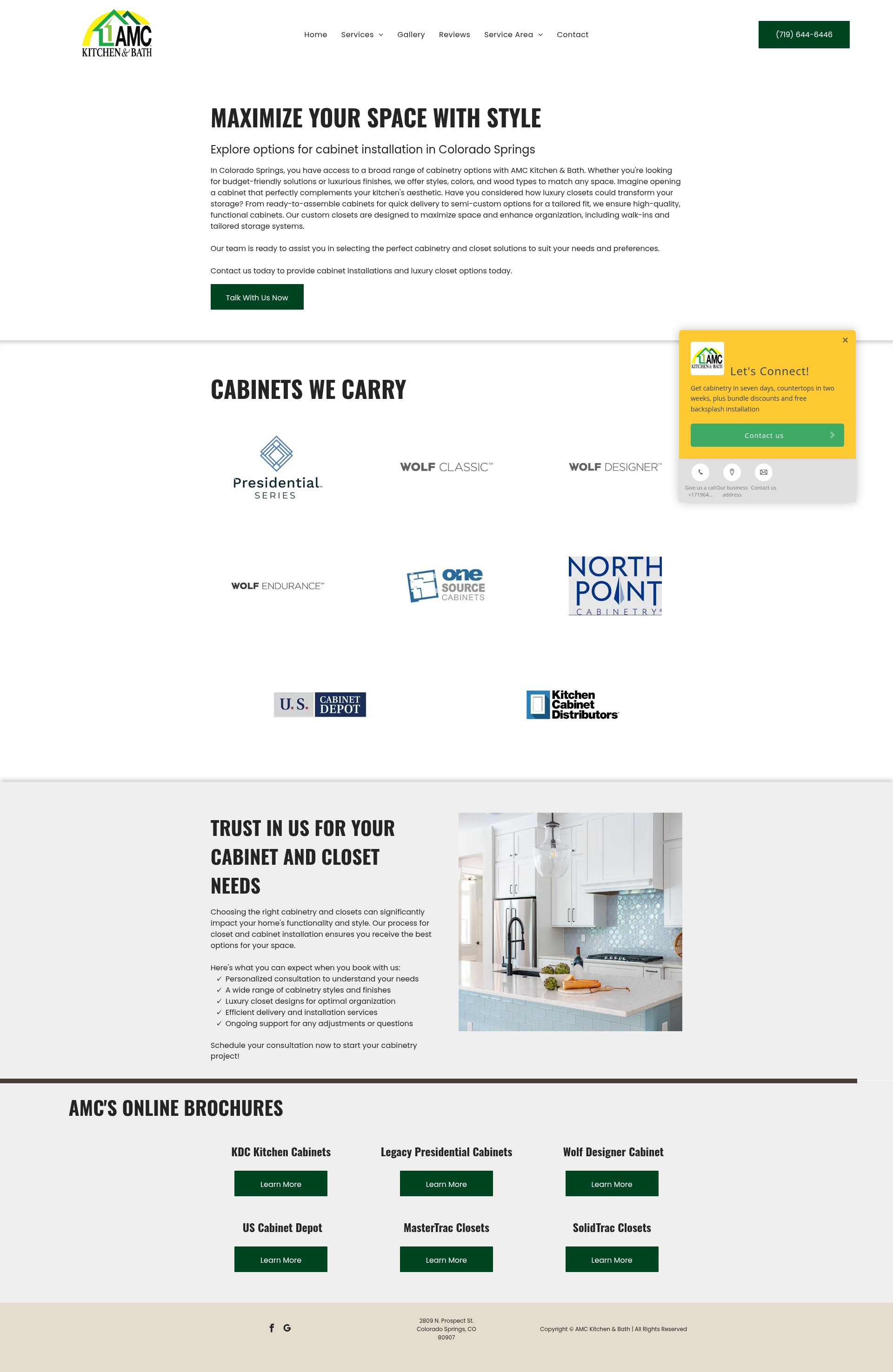 Screenshot of amckitchenandbath.com