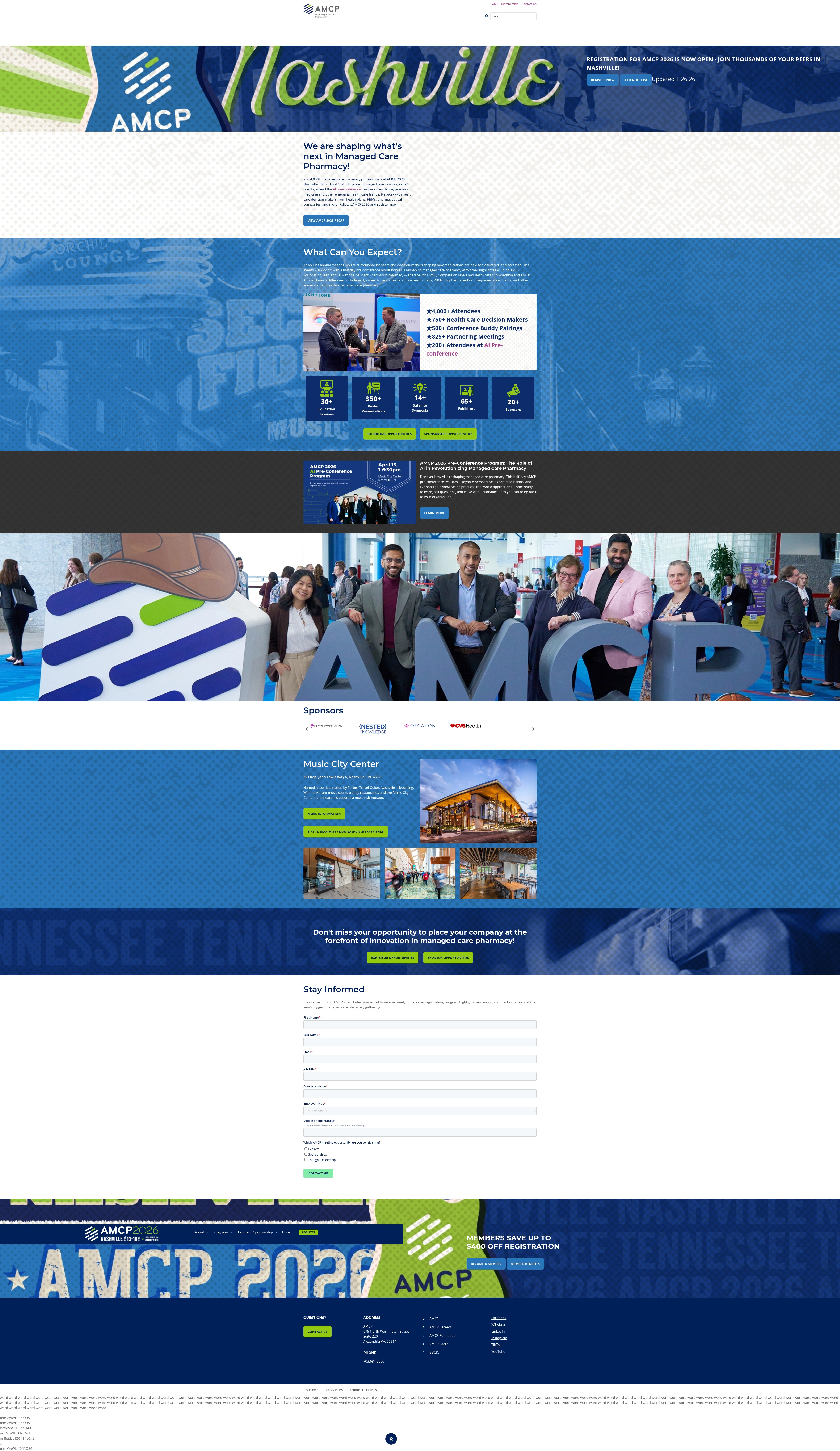Screenshot of amcpannual.org