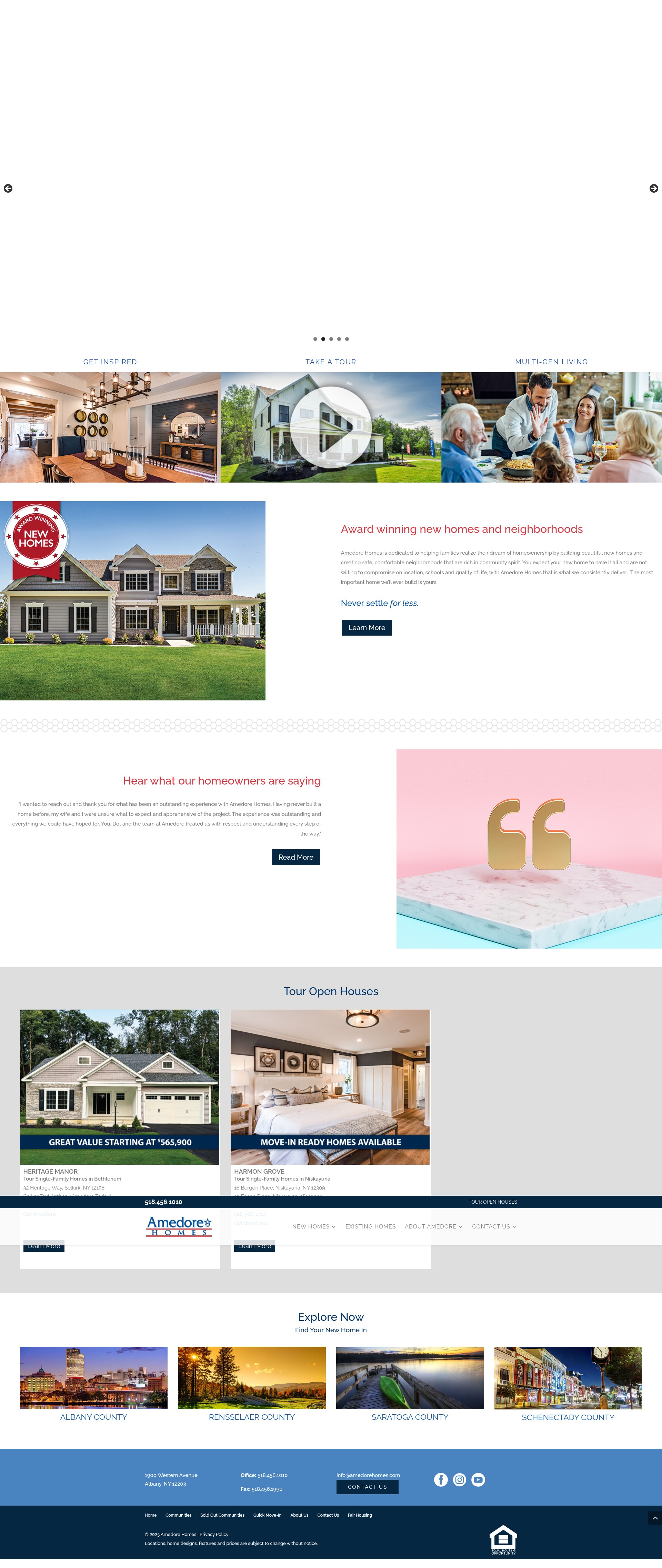 Screenshot of amedorehomes.com