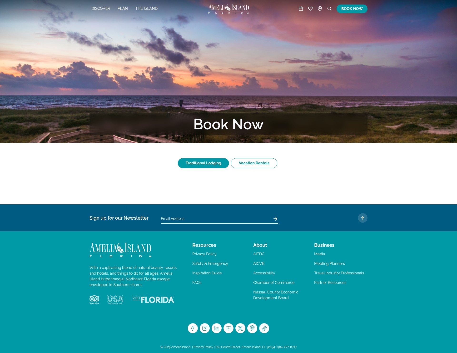 Screenshot of ameliaisland.com