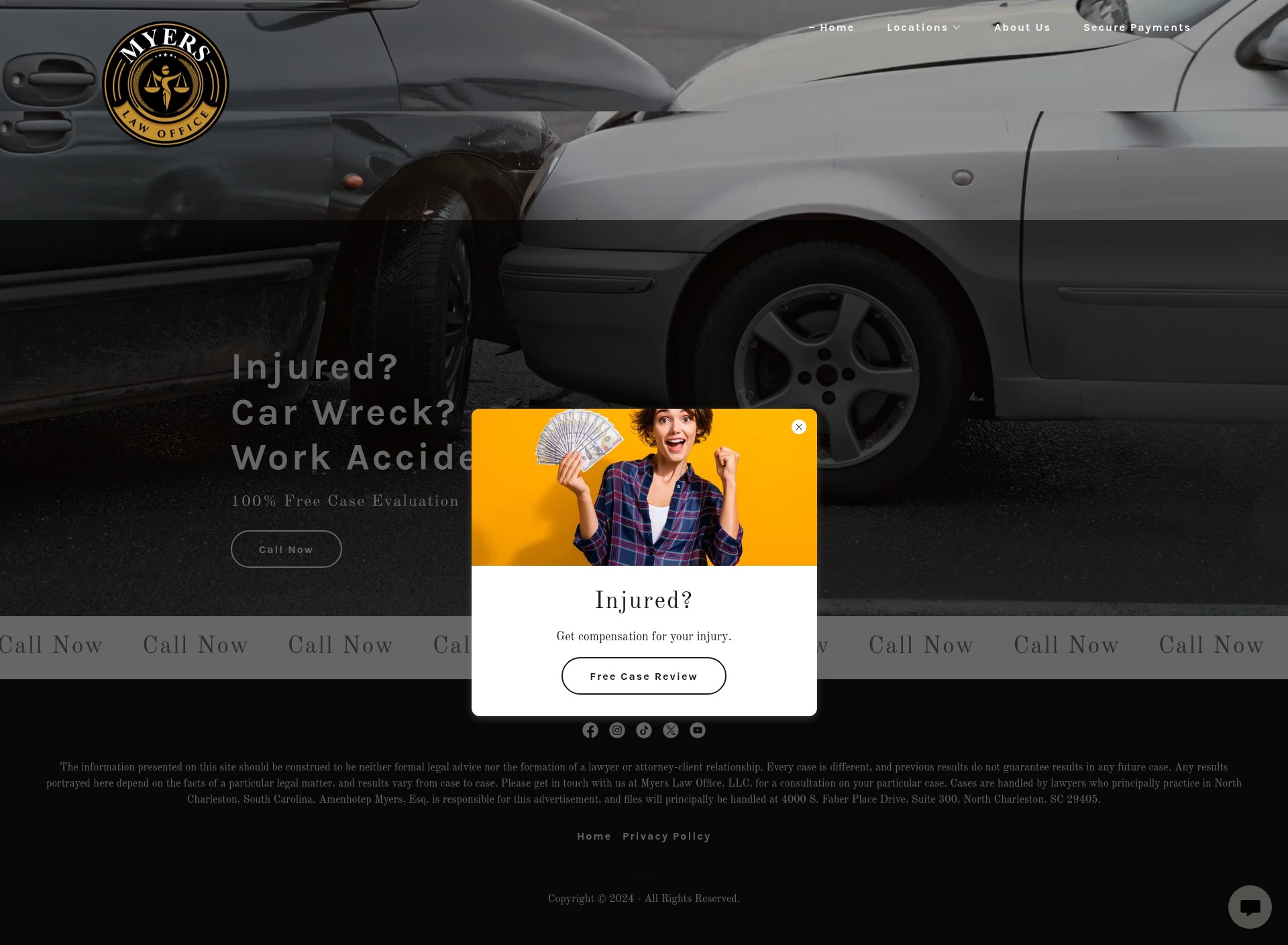 Screenshot of amenthelawyer.com