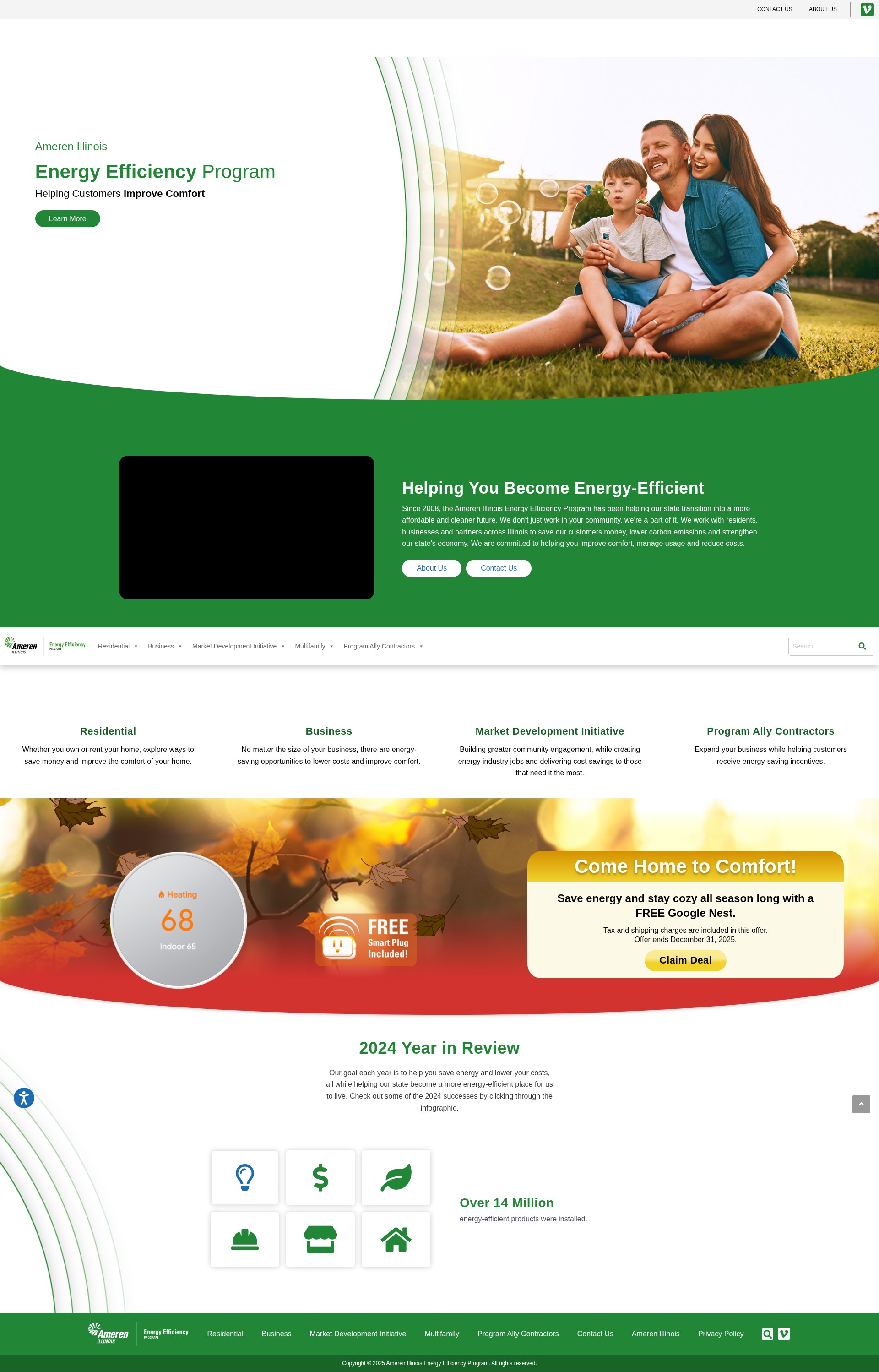 Screenshot of amerenillinoissavings.com