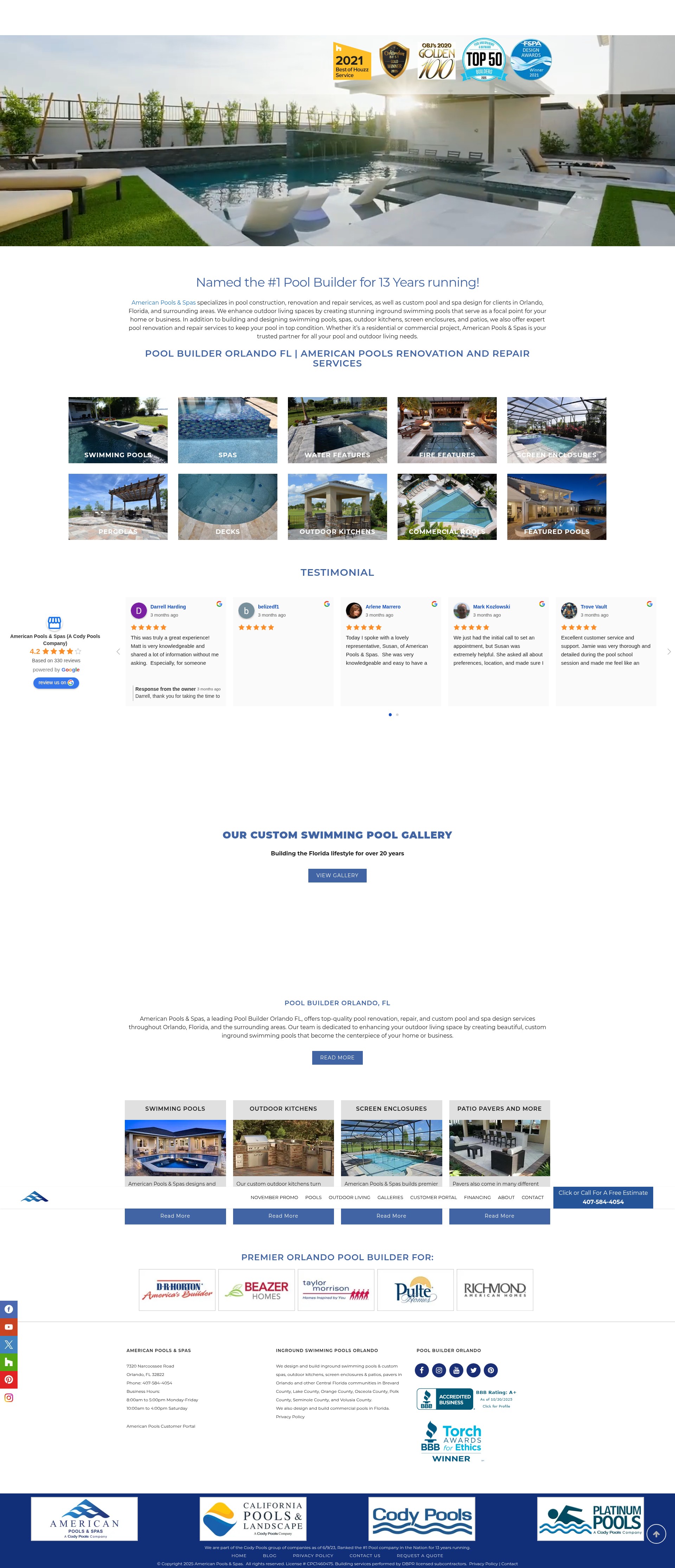 Screenshot of american-pools.com
