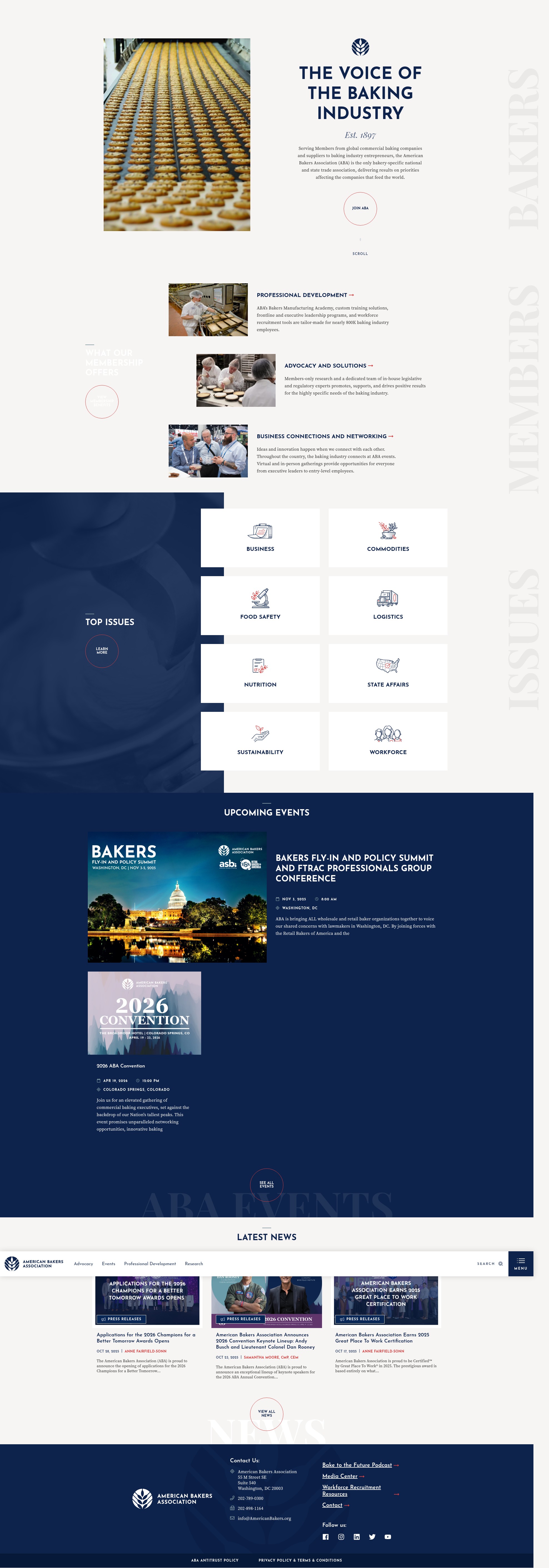Screenshot of americanbakers.org