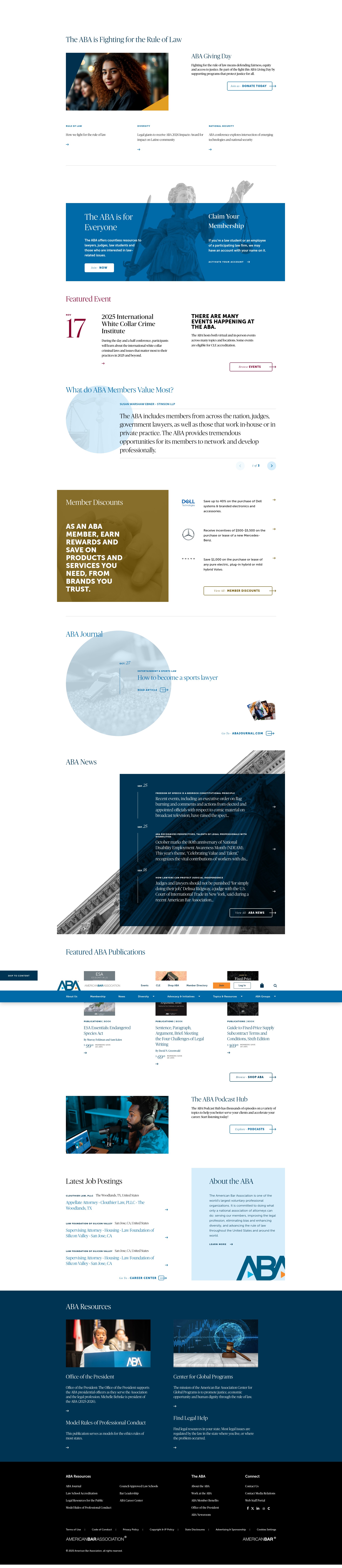 Screenshot of americanbar.org