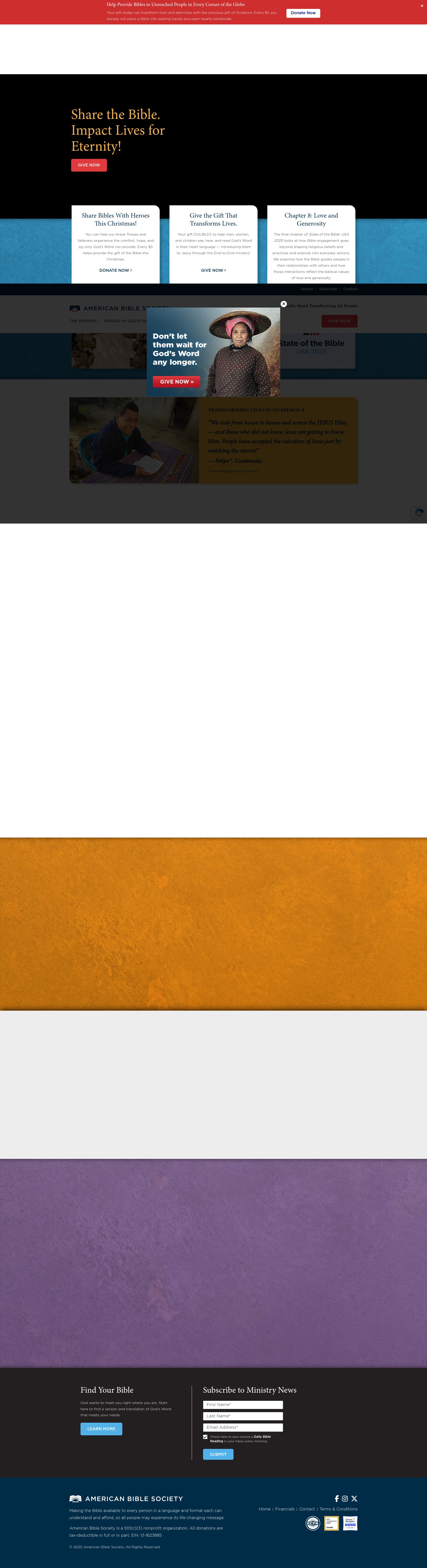 Screenshot of americanbible.org