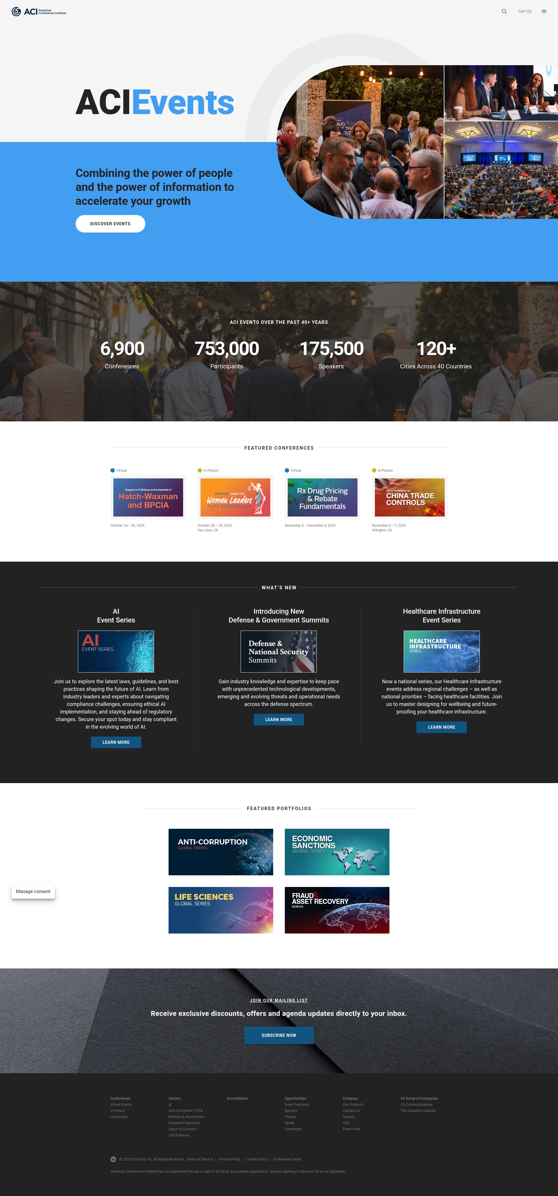 Screenshot of americanconference.com