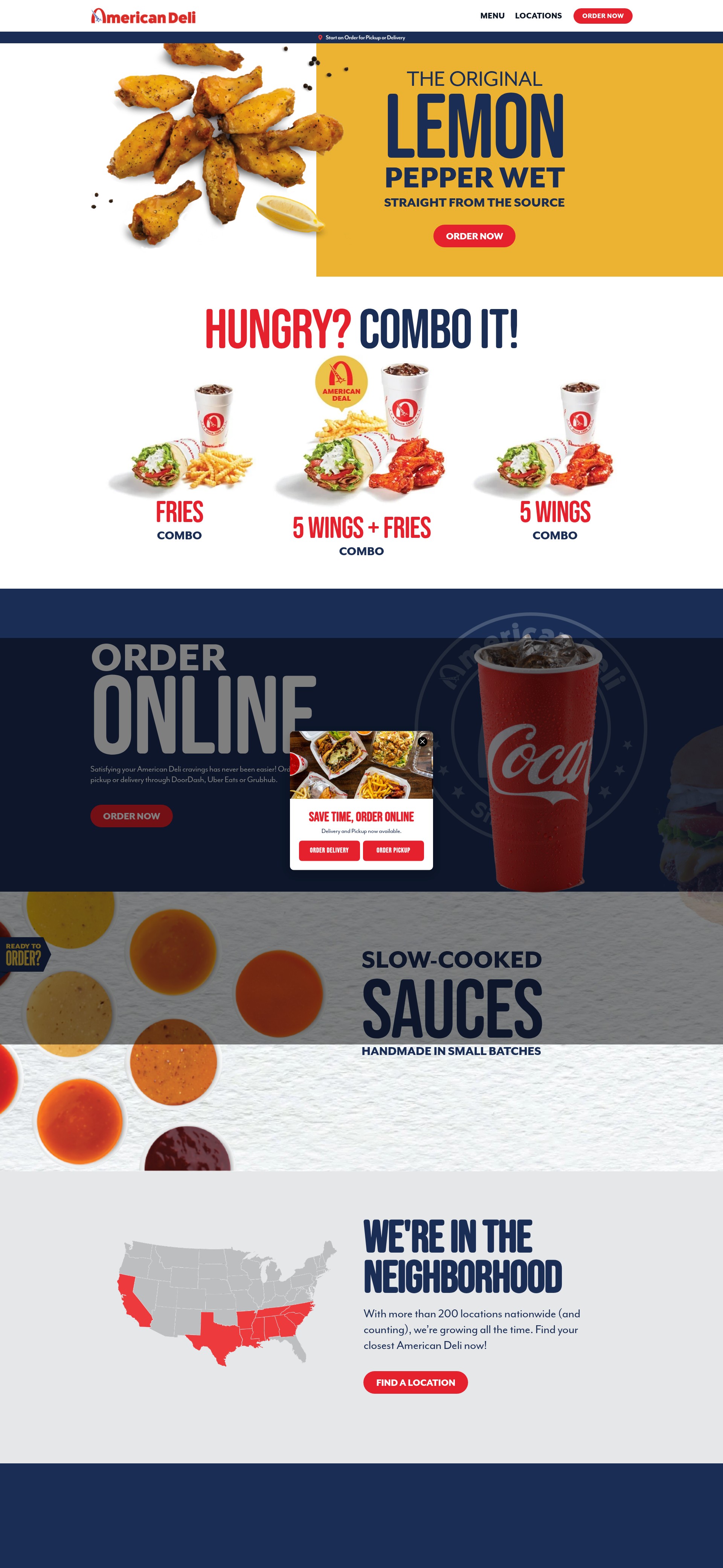 Screenshot of americandeli.com