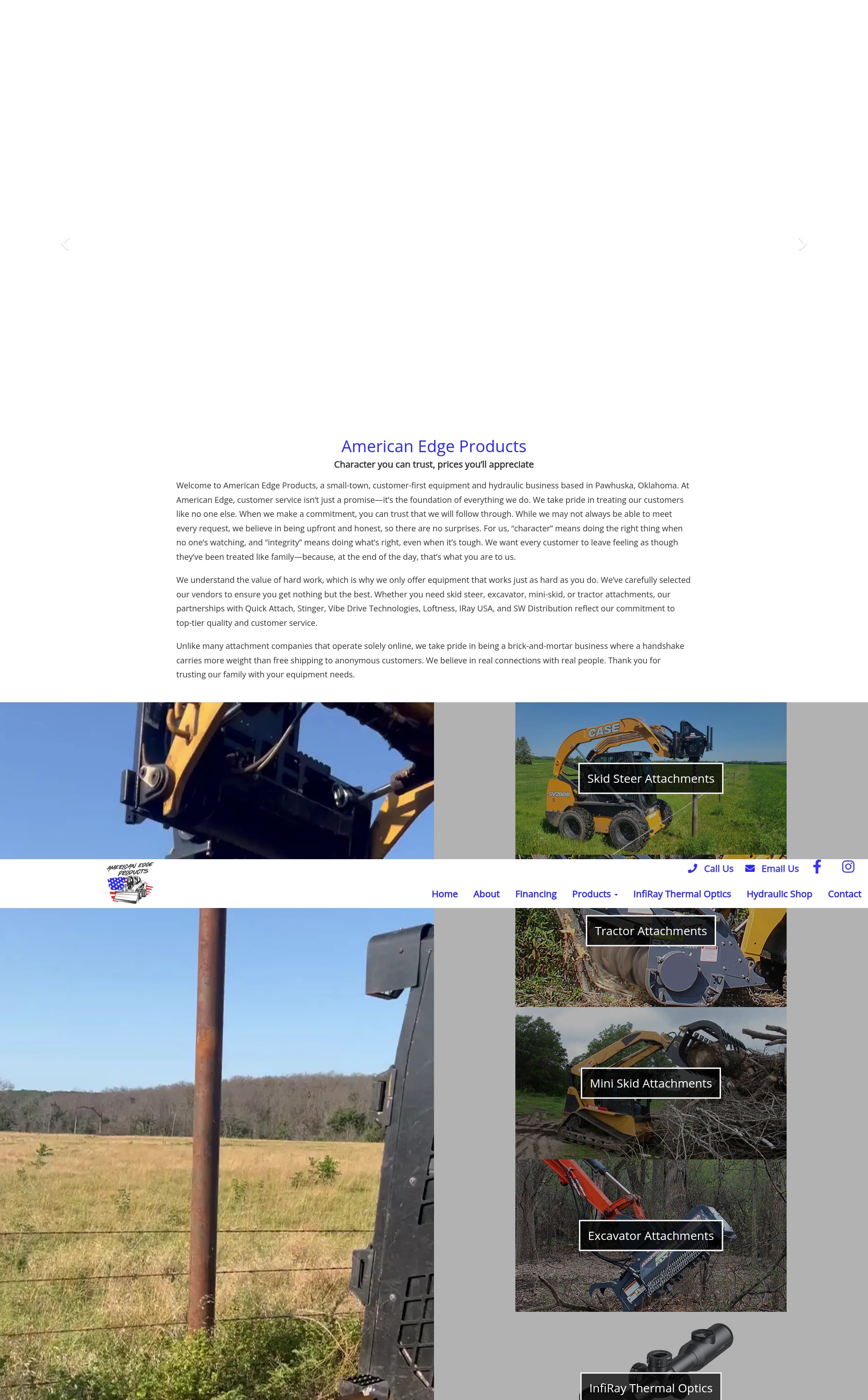 Screenshot of americanedgeproducts.com