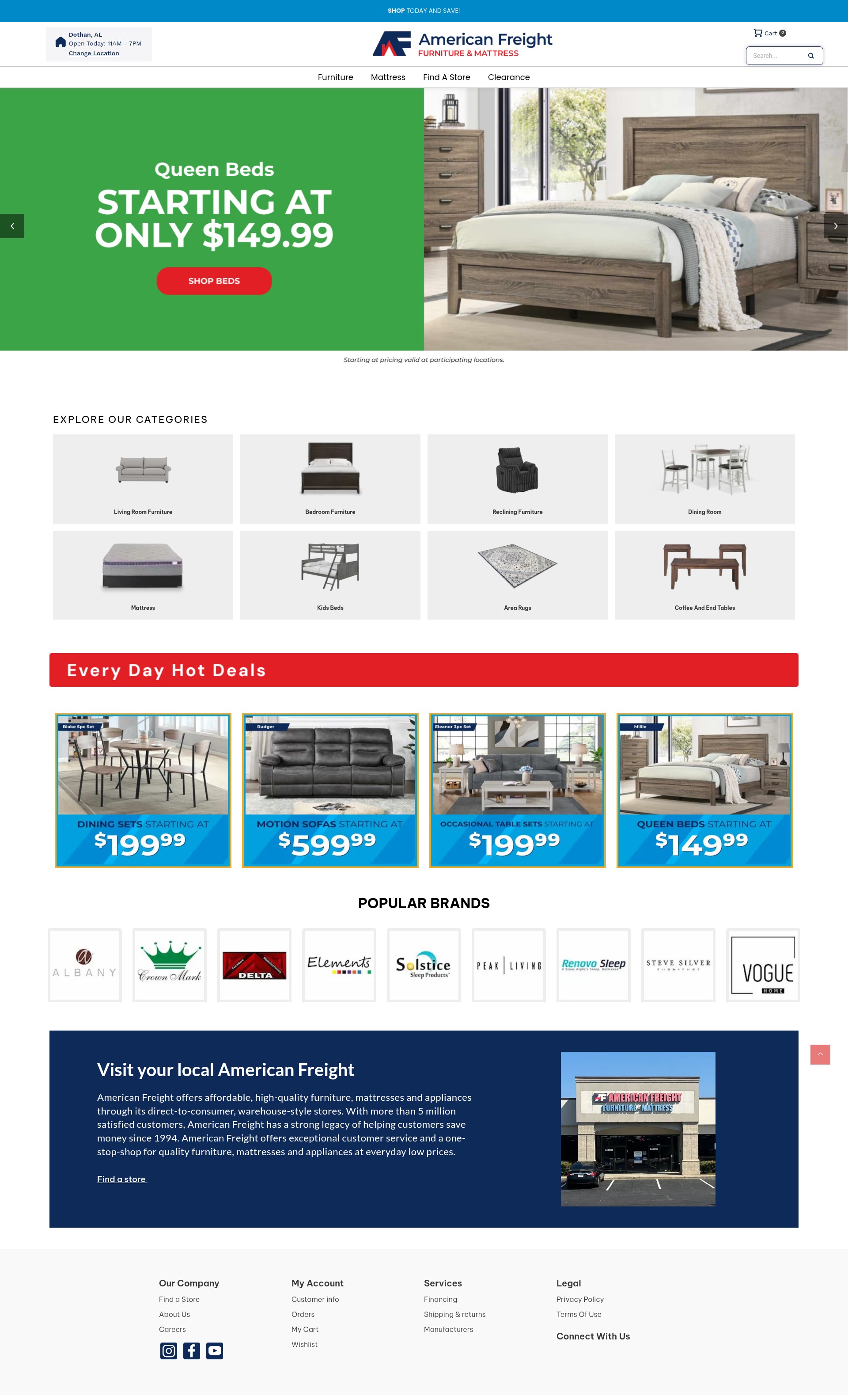 Screenshot of americanfreight.com