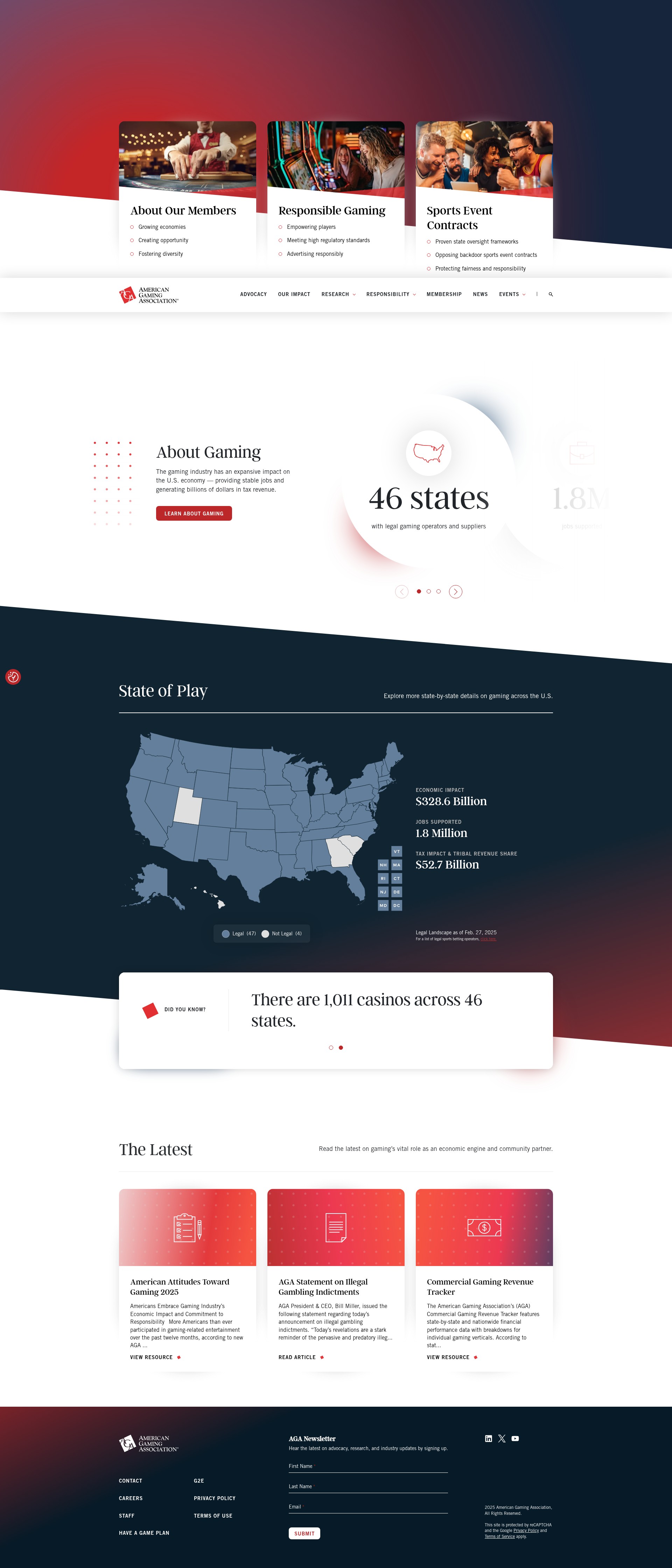 Screenshot of americangaming.org