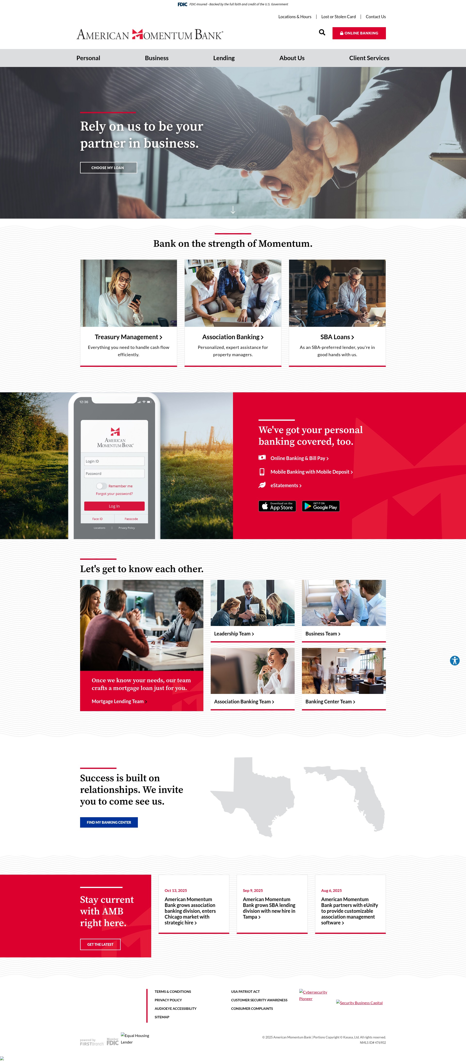 Screenshot of americanmomentum.bank