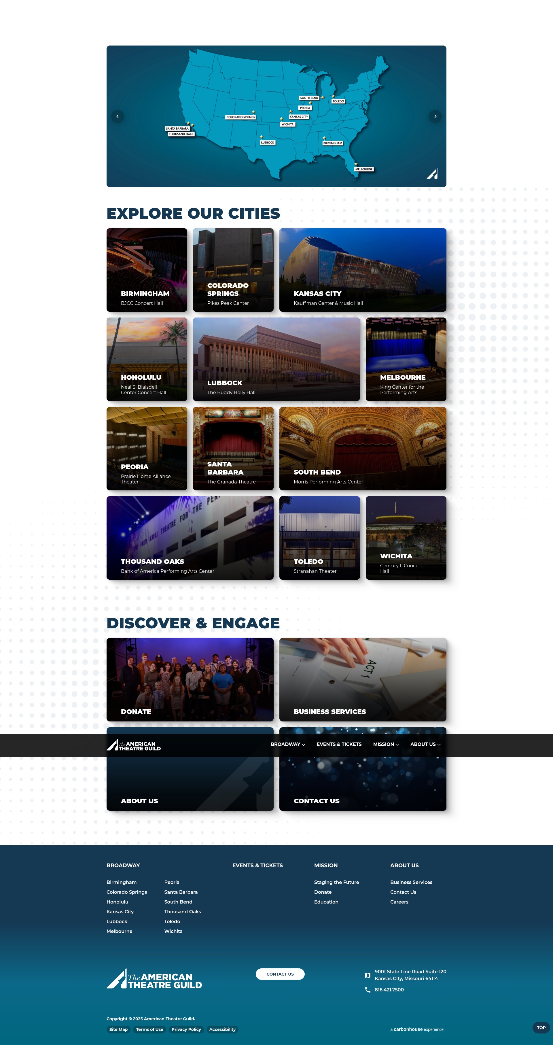 Screenshot of americantheatreguild.com