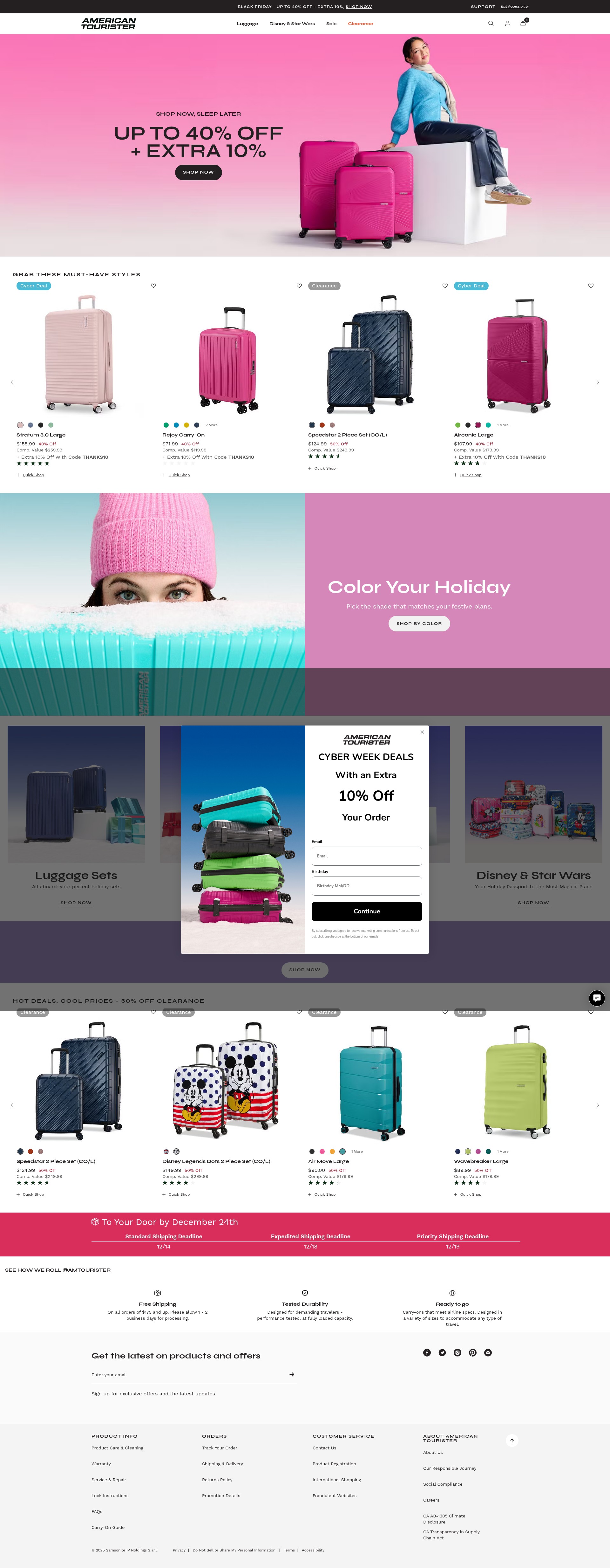 Screenshot of americantourister.com