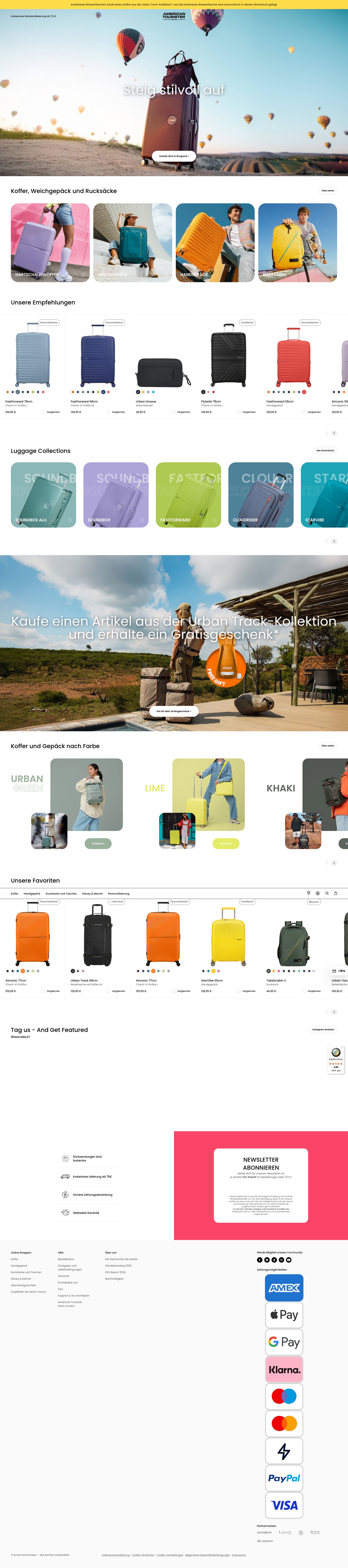 Screenshot of americantourister.de