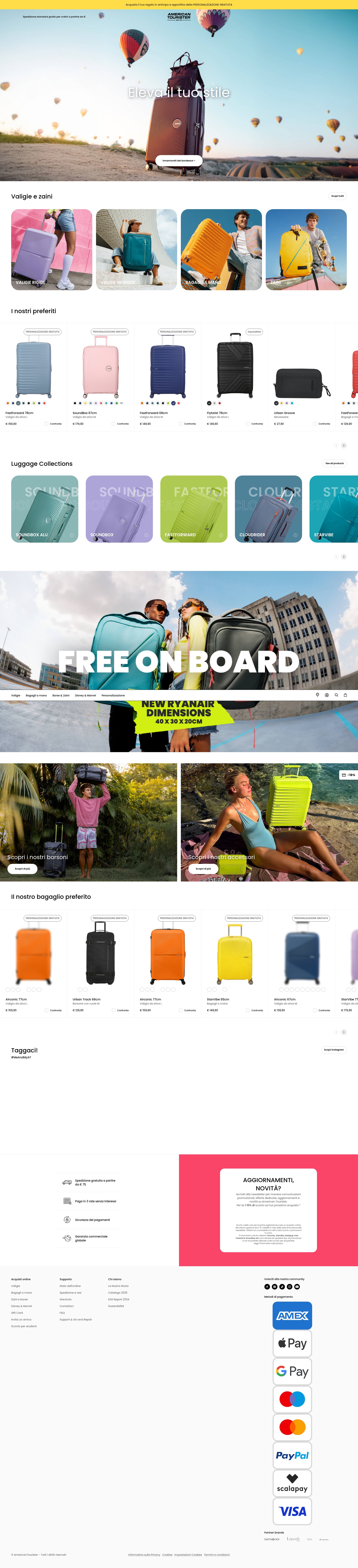 Screenshot of americantourister.it