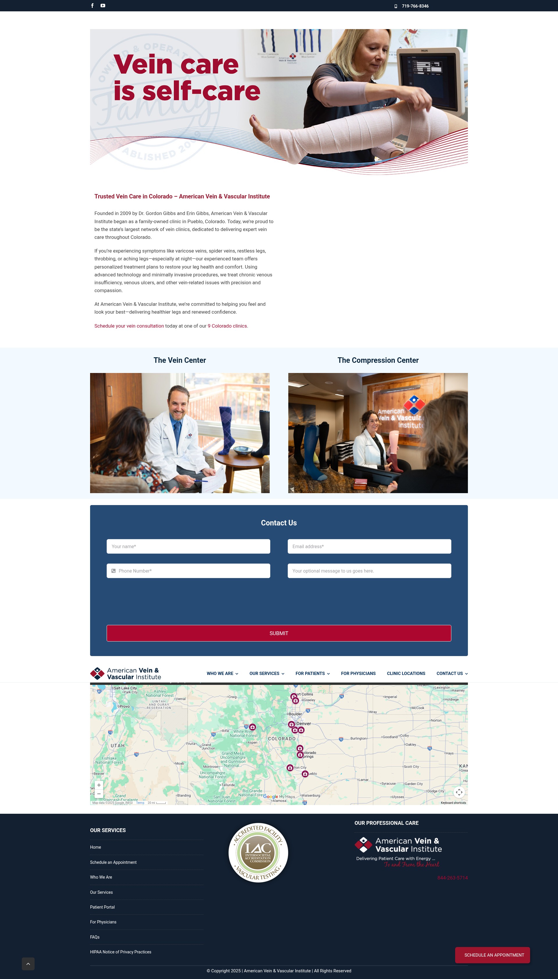 Screenshot of americanvein.com