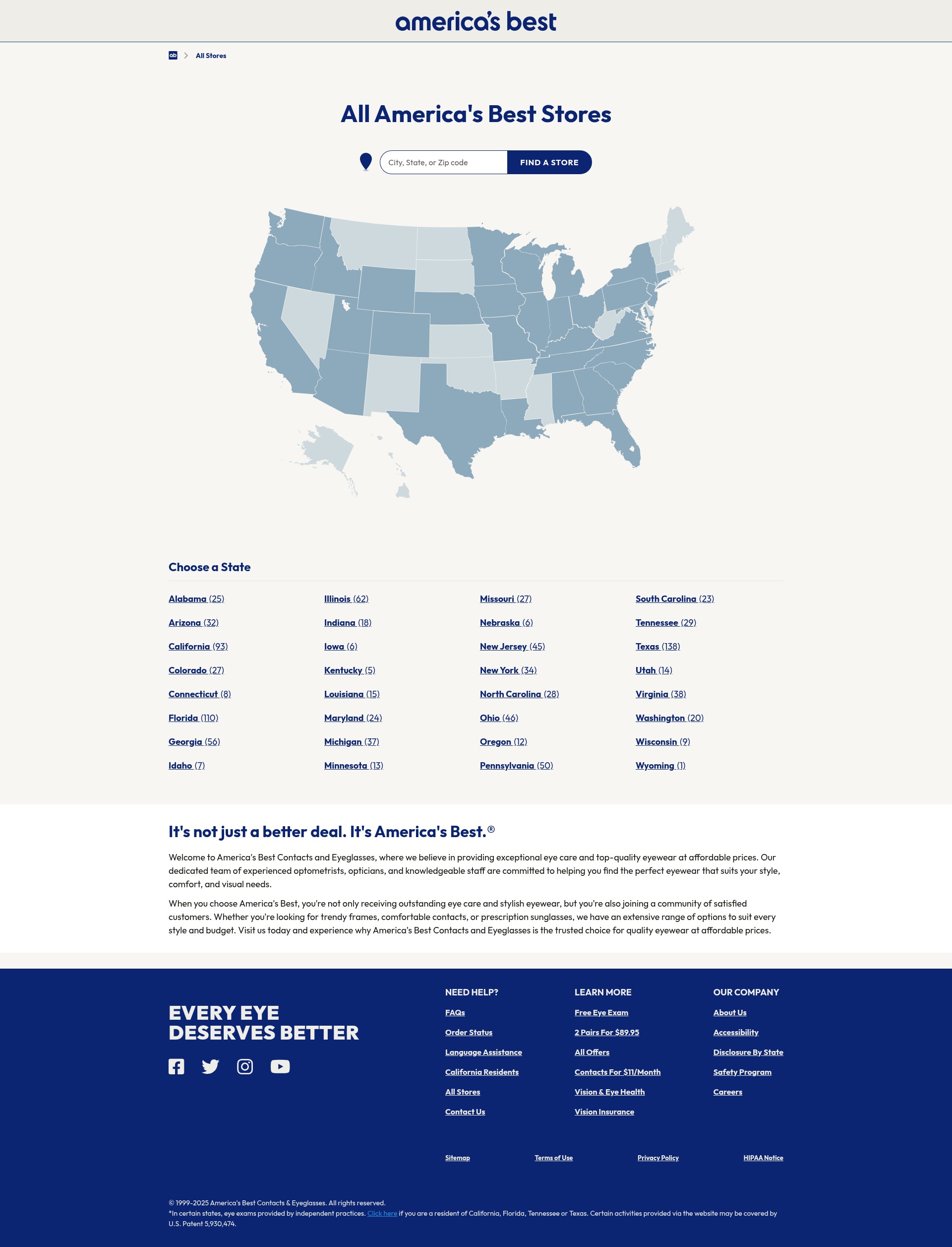Screenshot of americasbest.com