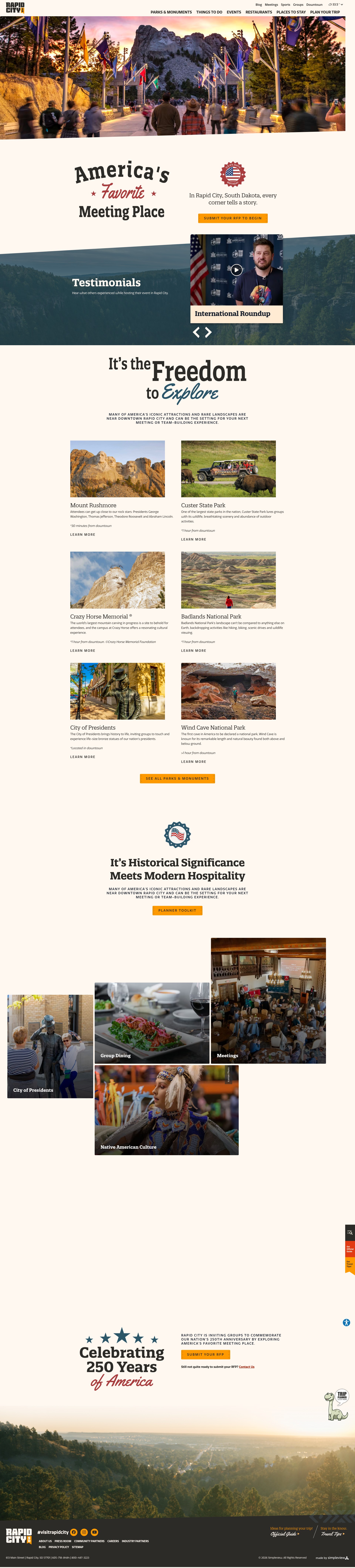 Screenshot of americasmeetingplace.com
