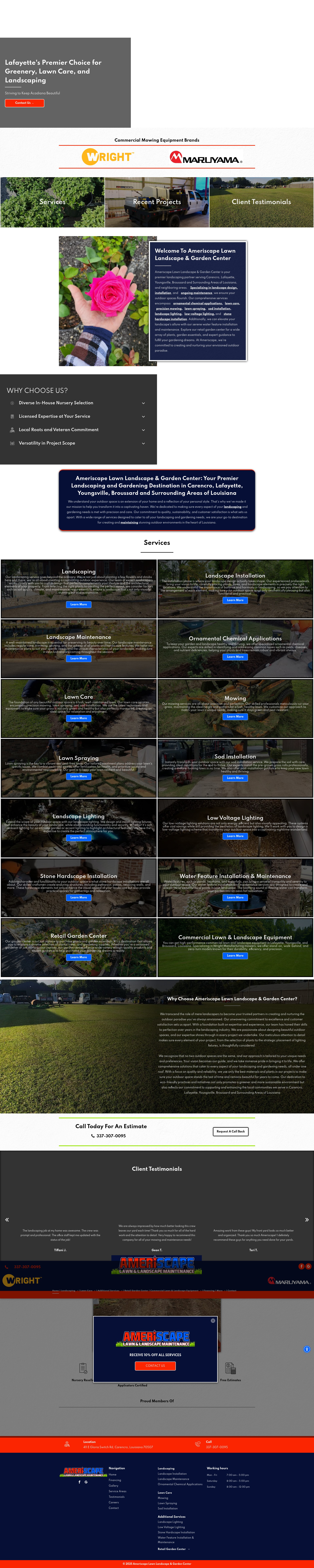 Screenshot of ameriscapeacadiana.com