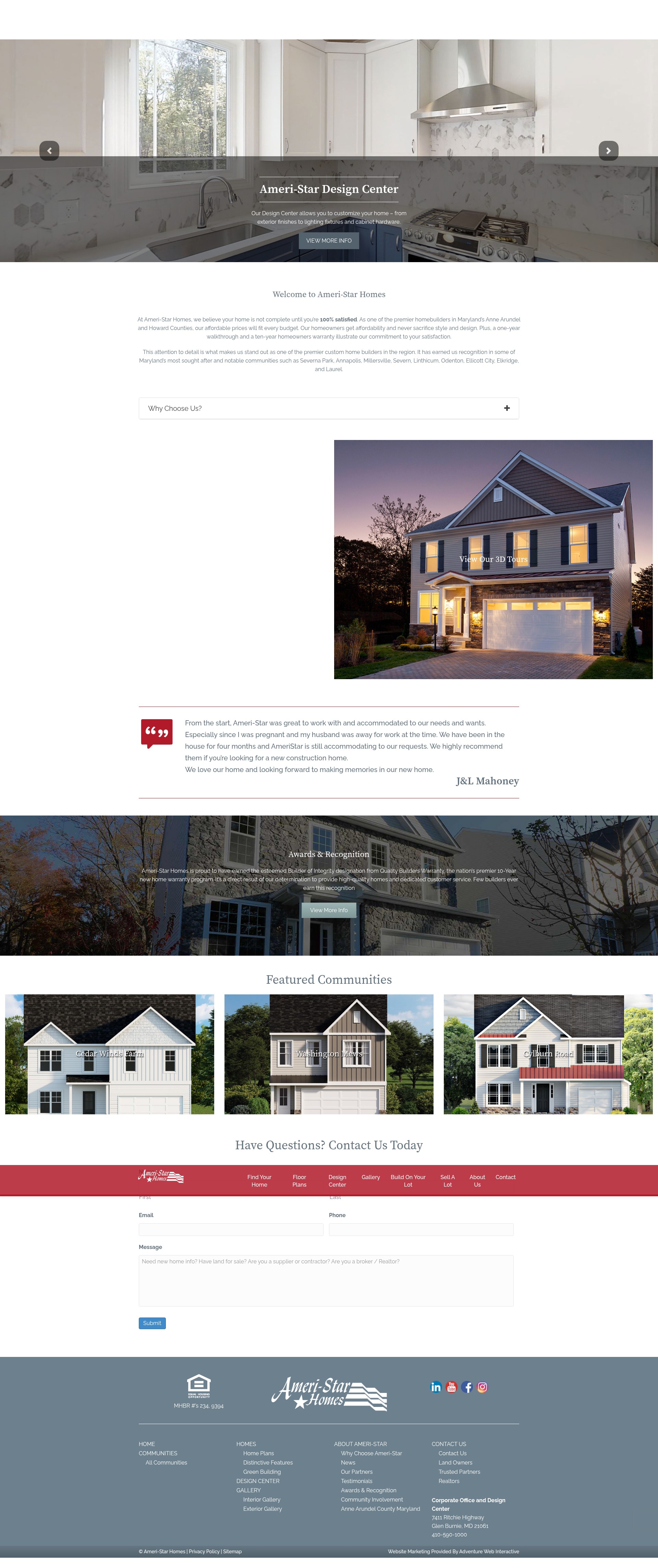 Screenshot of ameristarhomes.com