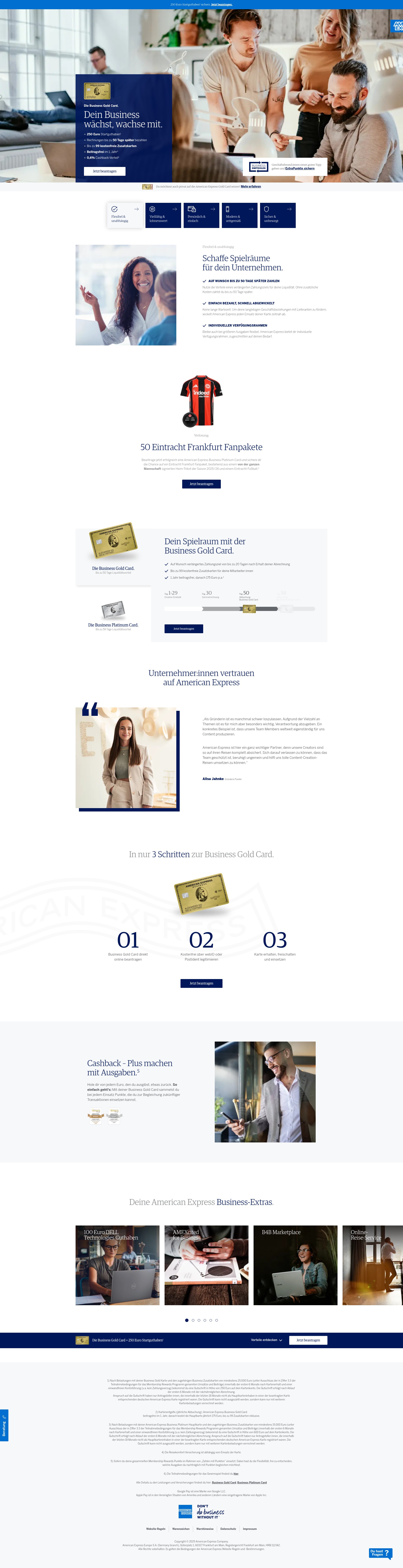 Screenshot of amex-business.de